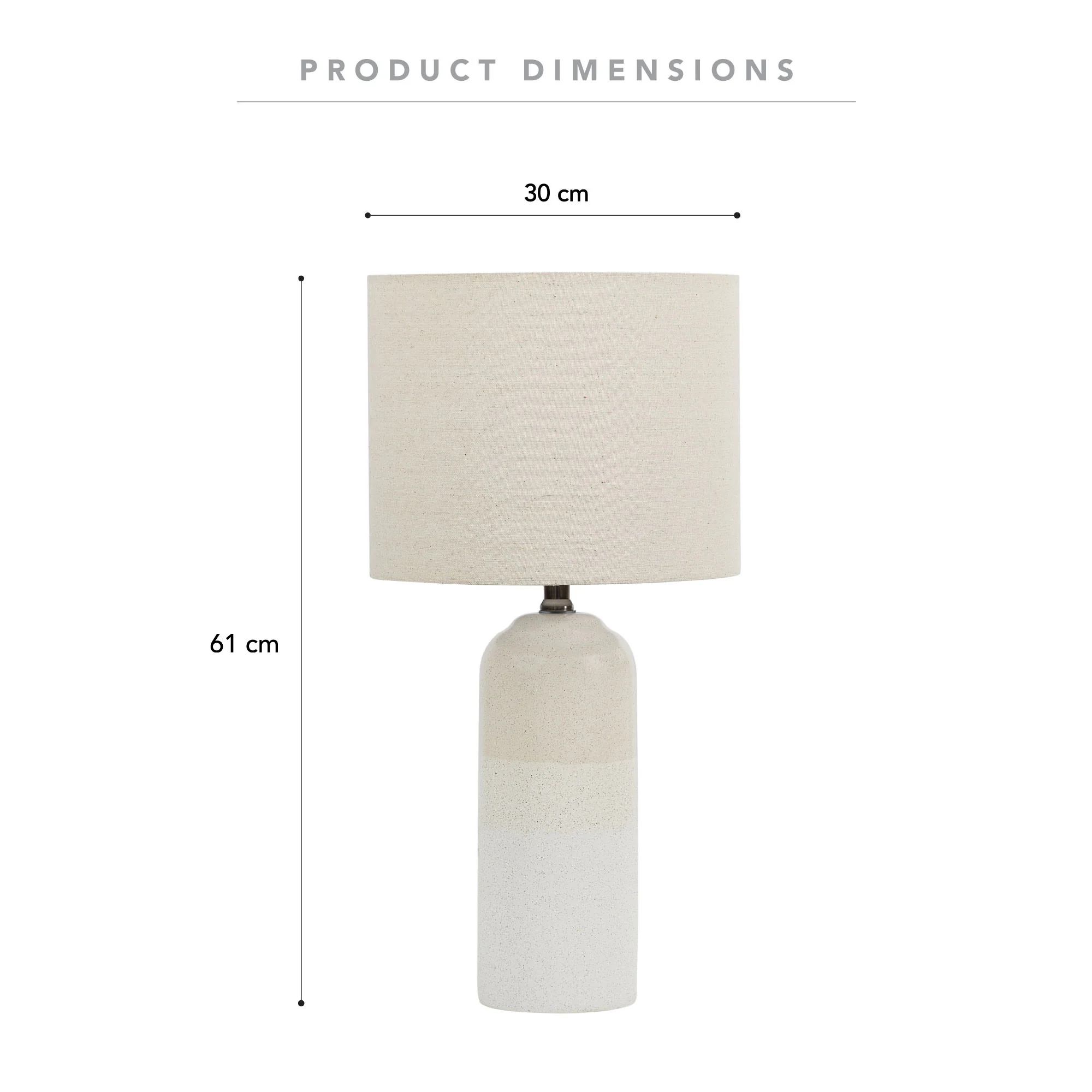 Clayton Modern Ceramic Table Lamp Cream - Image 3
