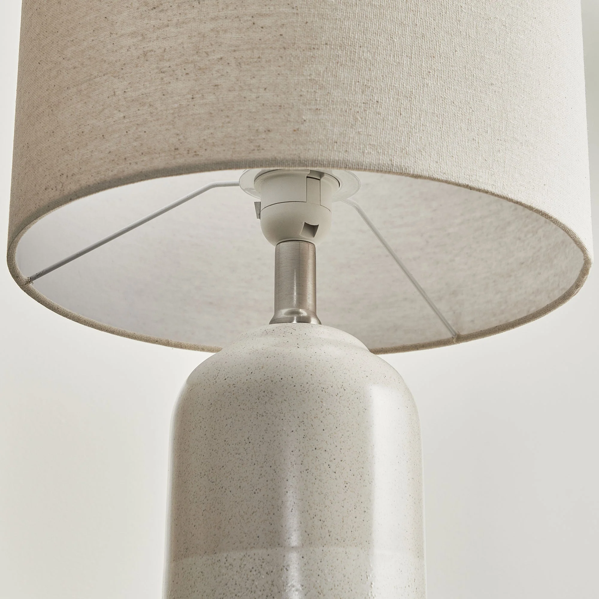 Clayton Modern Ceramic Table Lamp Cream - Image 6