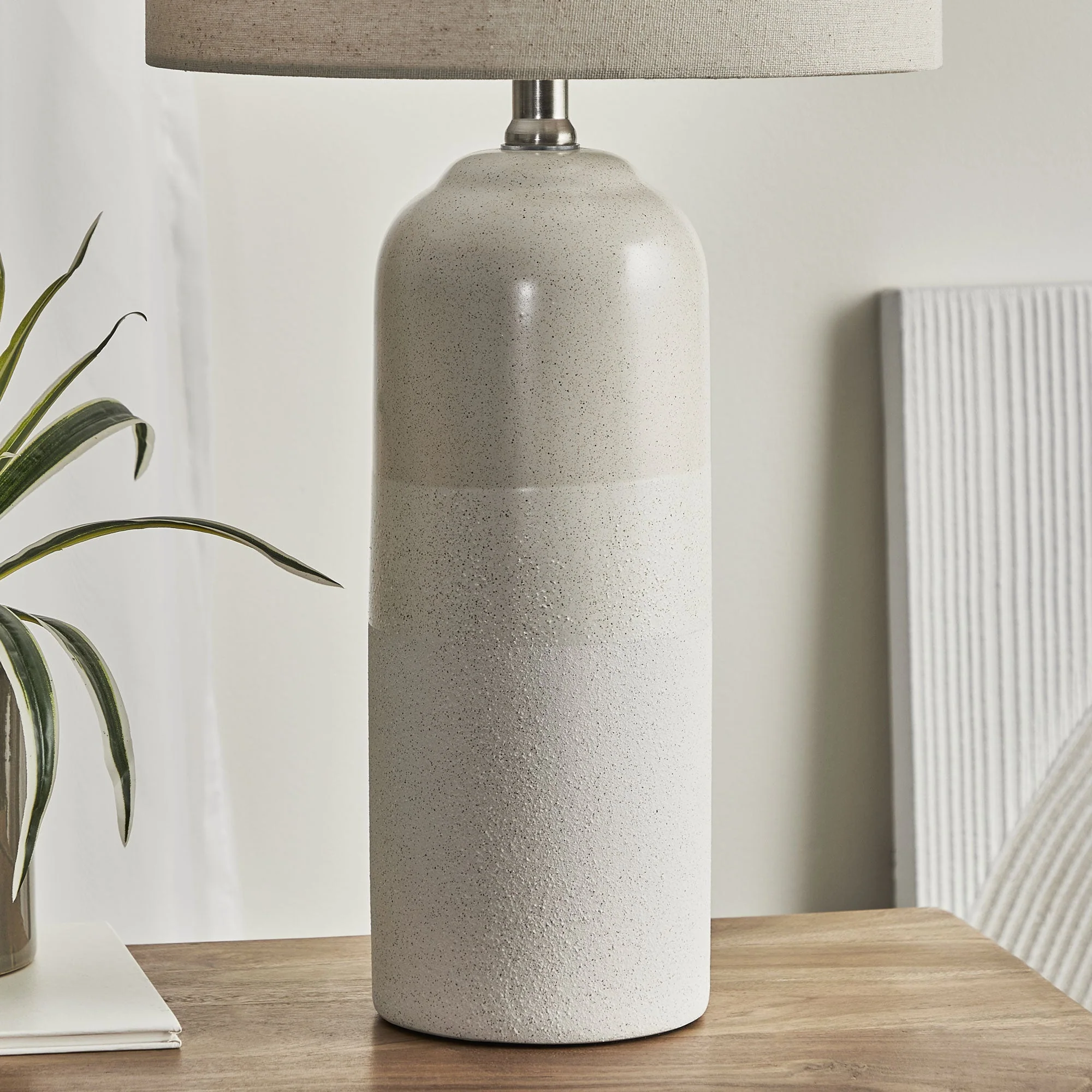Clayton Modern Ceramic Table Lamp Cream - Image 8