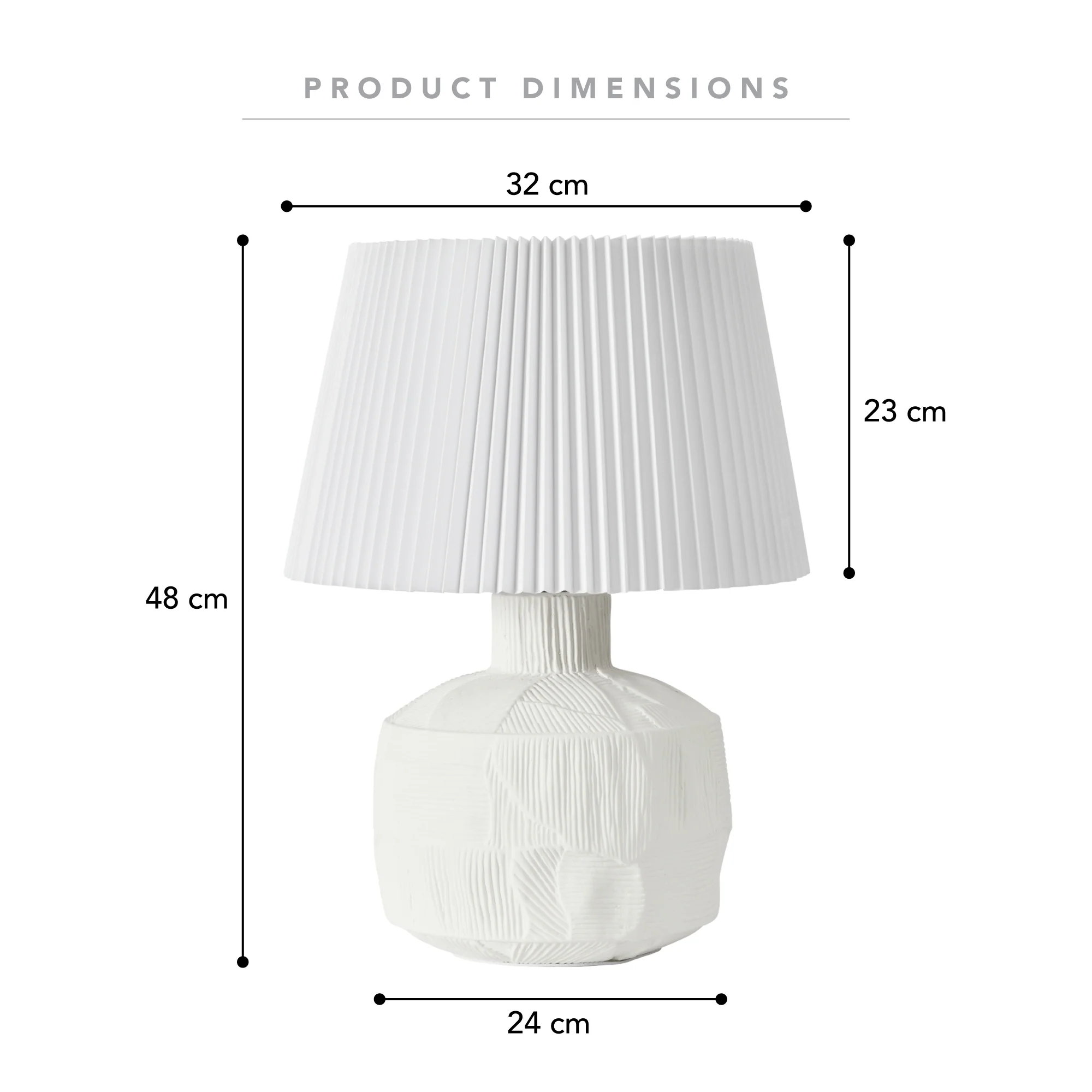 Cleo Table Lamp White - Image 3