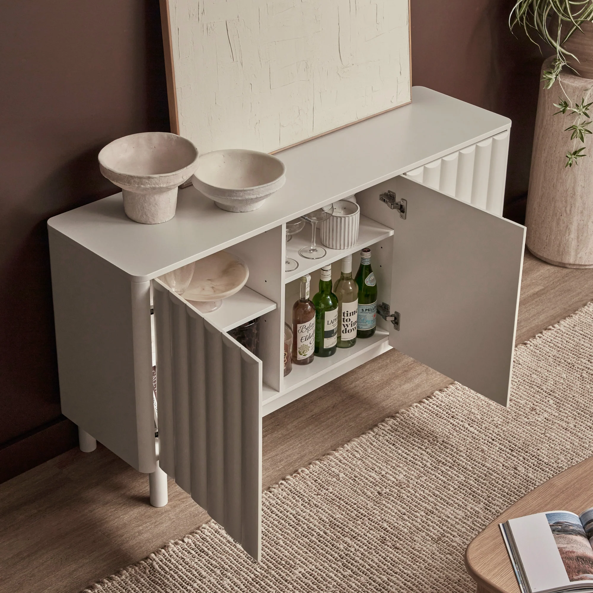 Cosette 3 Door Buffet Off-White (143cm) - Image 5
