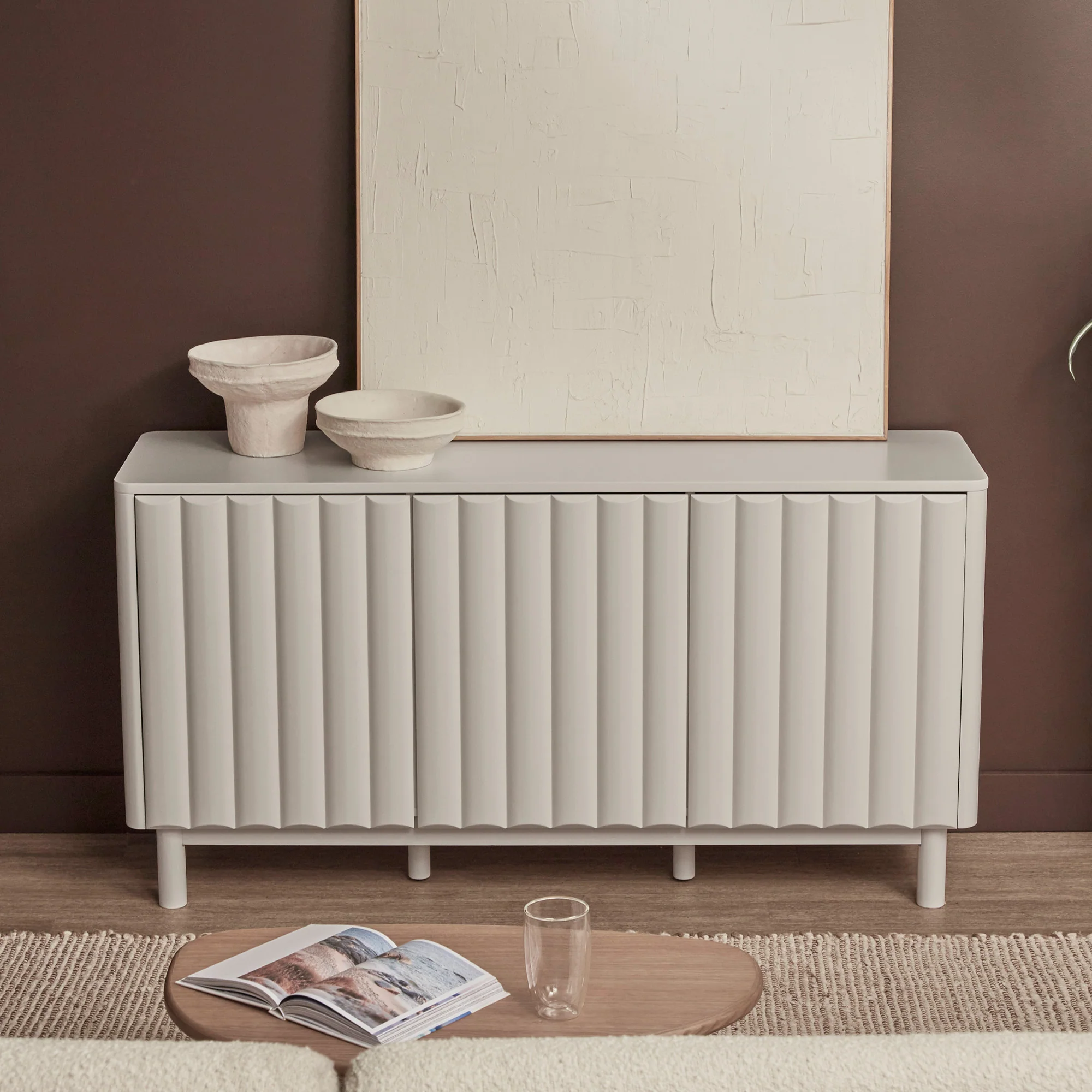 Cosette 3 Door Buffet Off-White (143cm) - Image 8