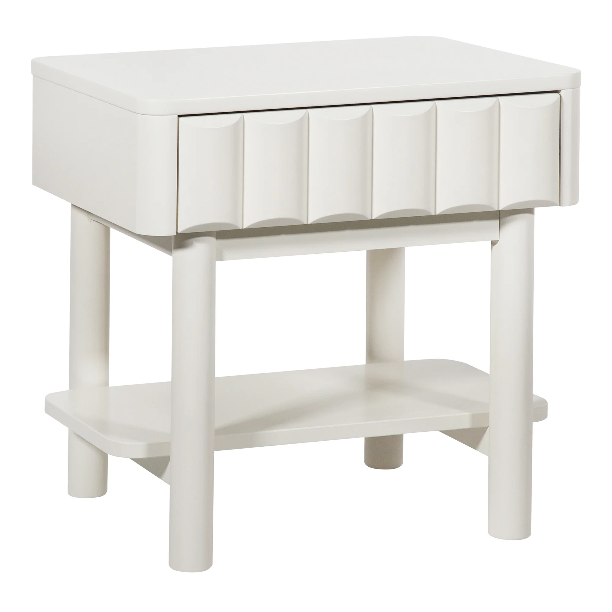 Cosette Bedside Table Off-White - Image 2