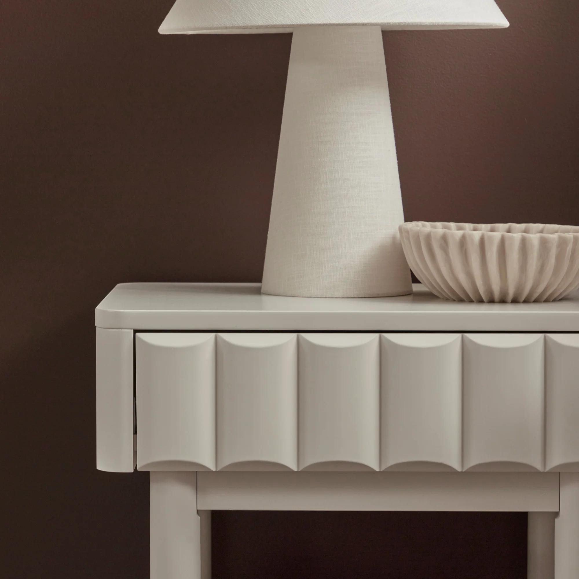 Cosette Bedside Table Off-White - Image 4