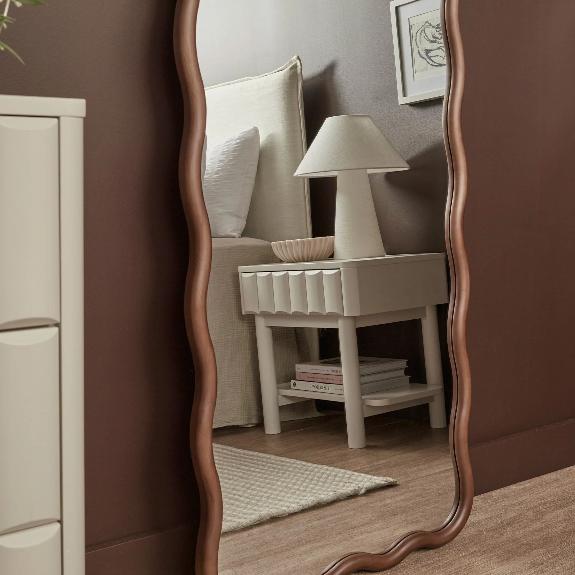 Cosette Bedside Table Off-White - Image 9