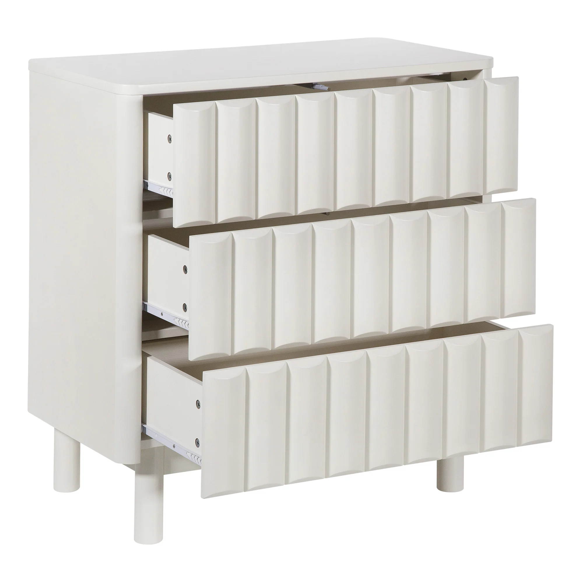 Cosette Chest of 3 Drawers Off-White - Image 11