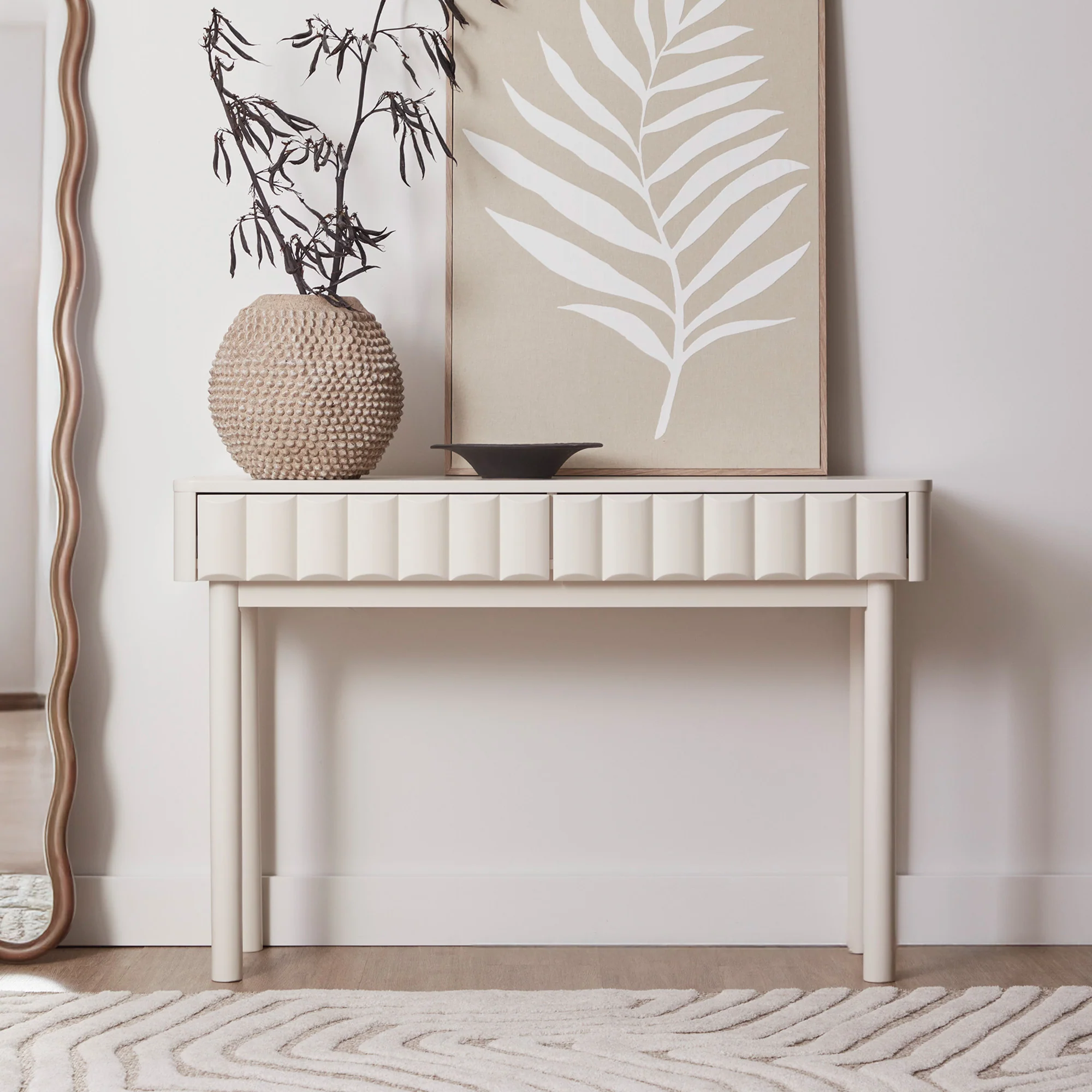 Cosette Console Table Off-White (113cm) - Image 6