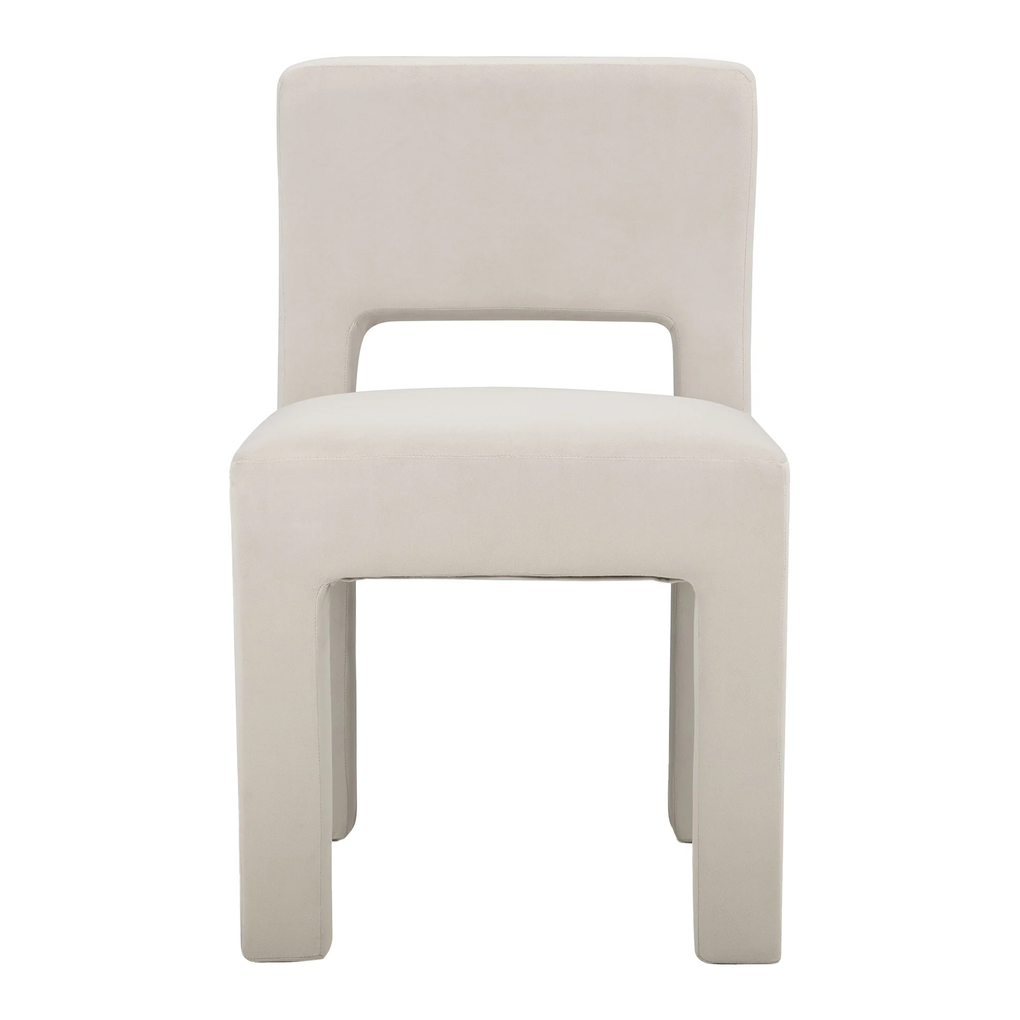 Cove Dining Table Black and Claude Set of 4 Dining Chairs Beige Set - Image 12