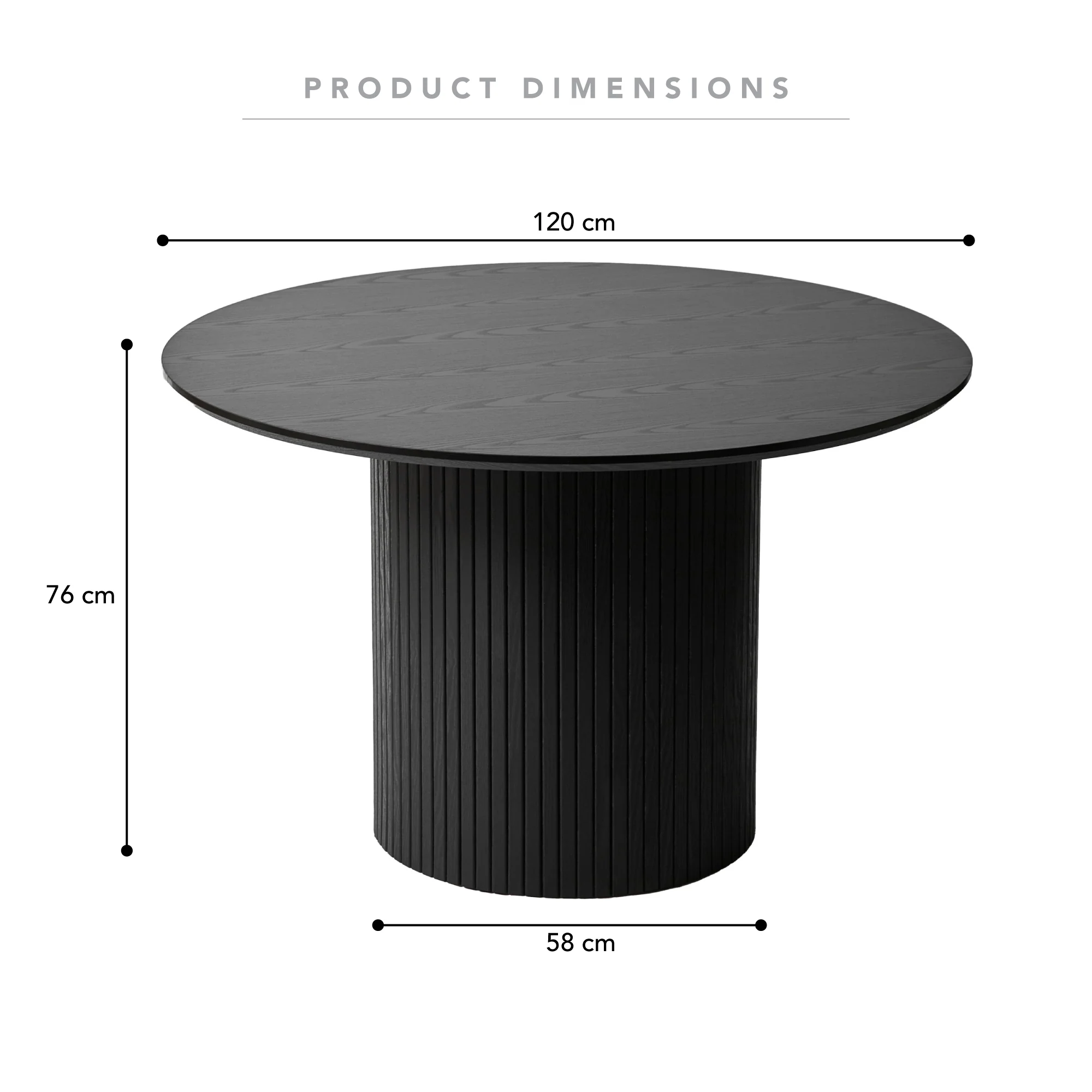 Cove Dining Table Black and Claude Set of 4 Dining Chairs Beige Set - Image 3