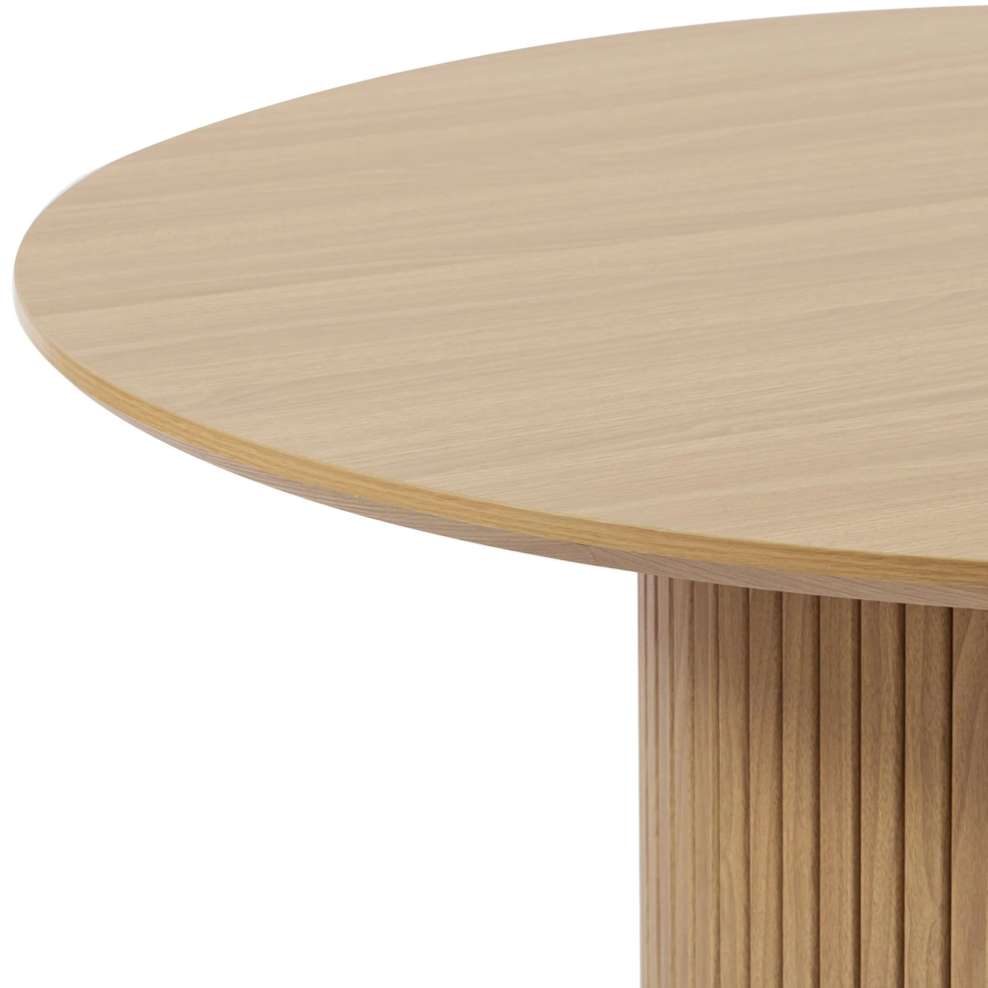 Cove Dining Table Oak and Alexis Set of 4 Dining Chairs Cream Set - Image 5
