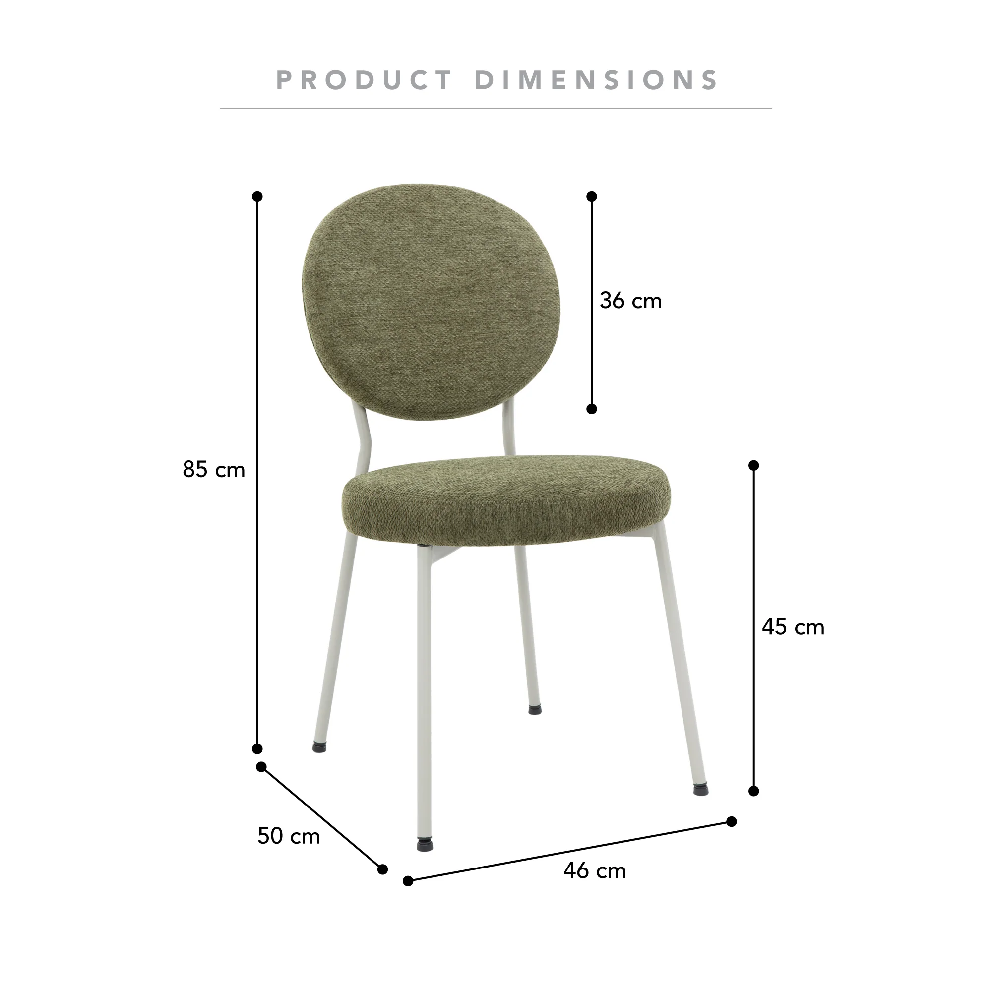 Cove Dining Table Oak and Dora Set of 4 Dining Chairs Green Set - Image 4