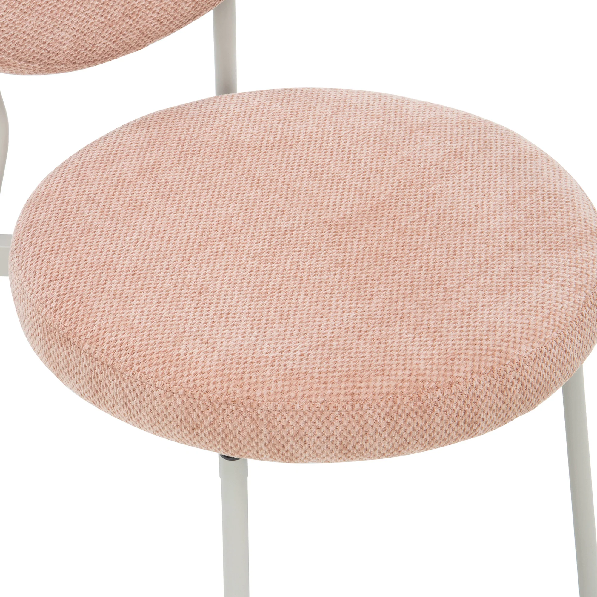 Cove Dining Table Oak and Dora Set of 4 Dining Chairs Pink and Grey Set - Image 11