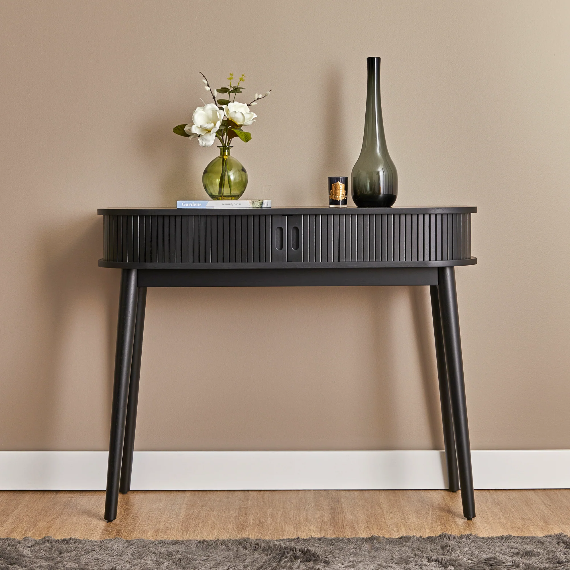 Curve Console Table Black (100cm) - Image 7