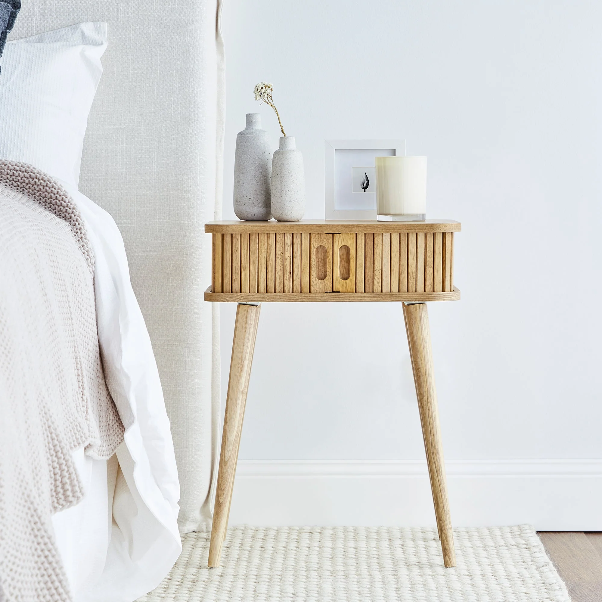 Curve Bedside Table Natural - Image 6