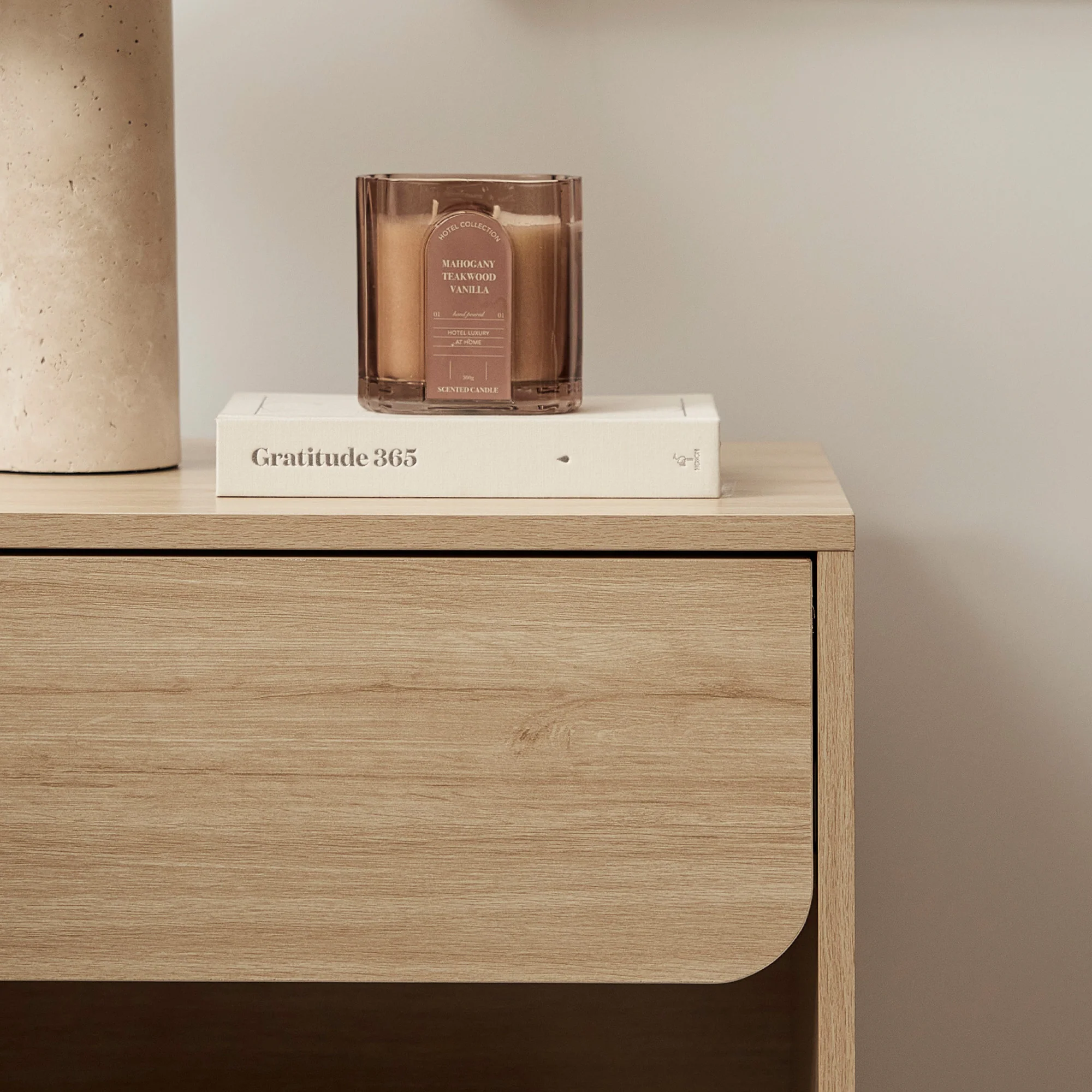 Davis Bedside Table Oak - Image 4