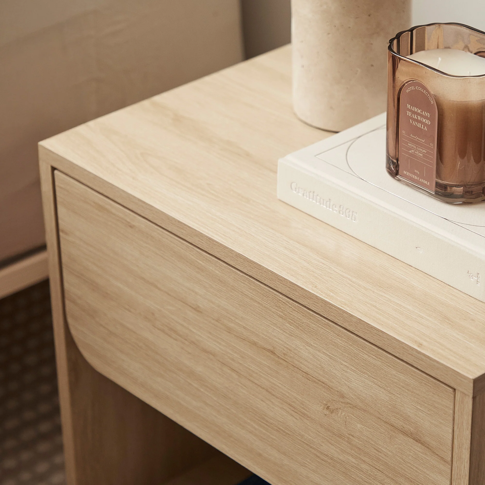 Davis Bedside Table Oak (Set of 2) - Image 7