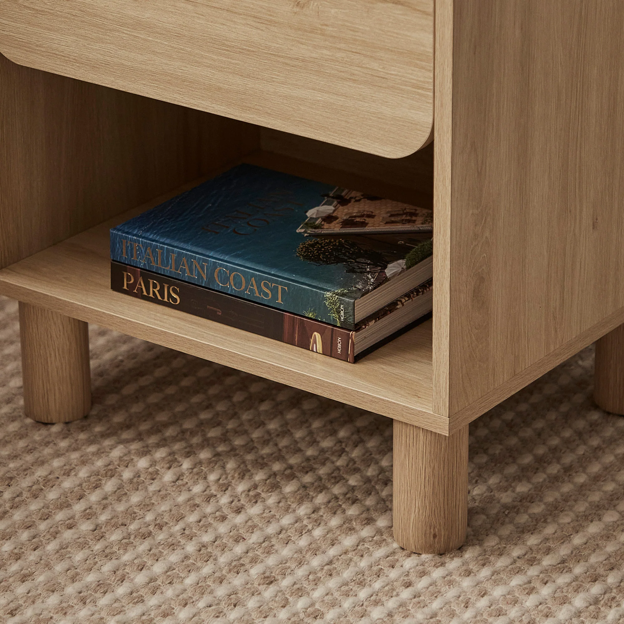 Davis Bedside Table Oak (Set of 2) - Image 8