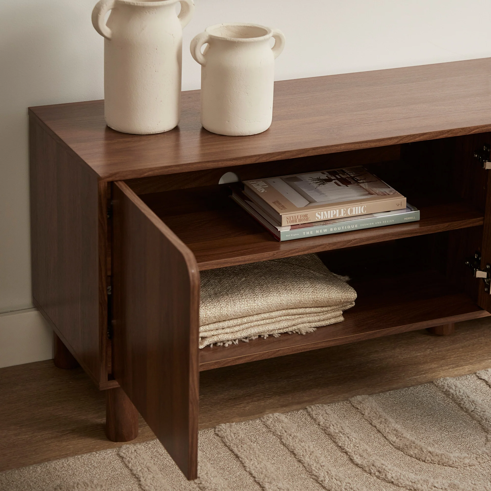 Davis Entertainment Unit Walnut (160cm) - Image 6