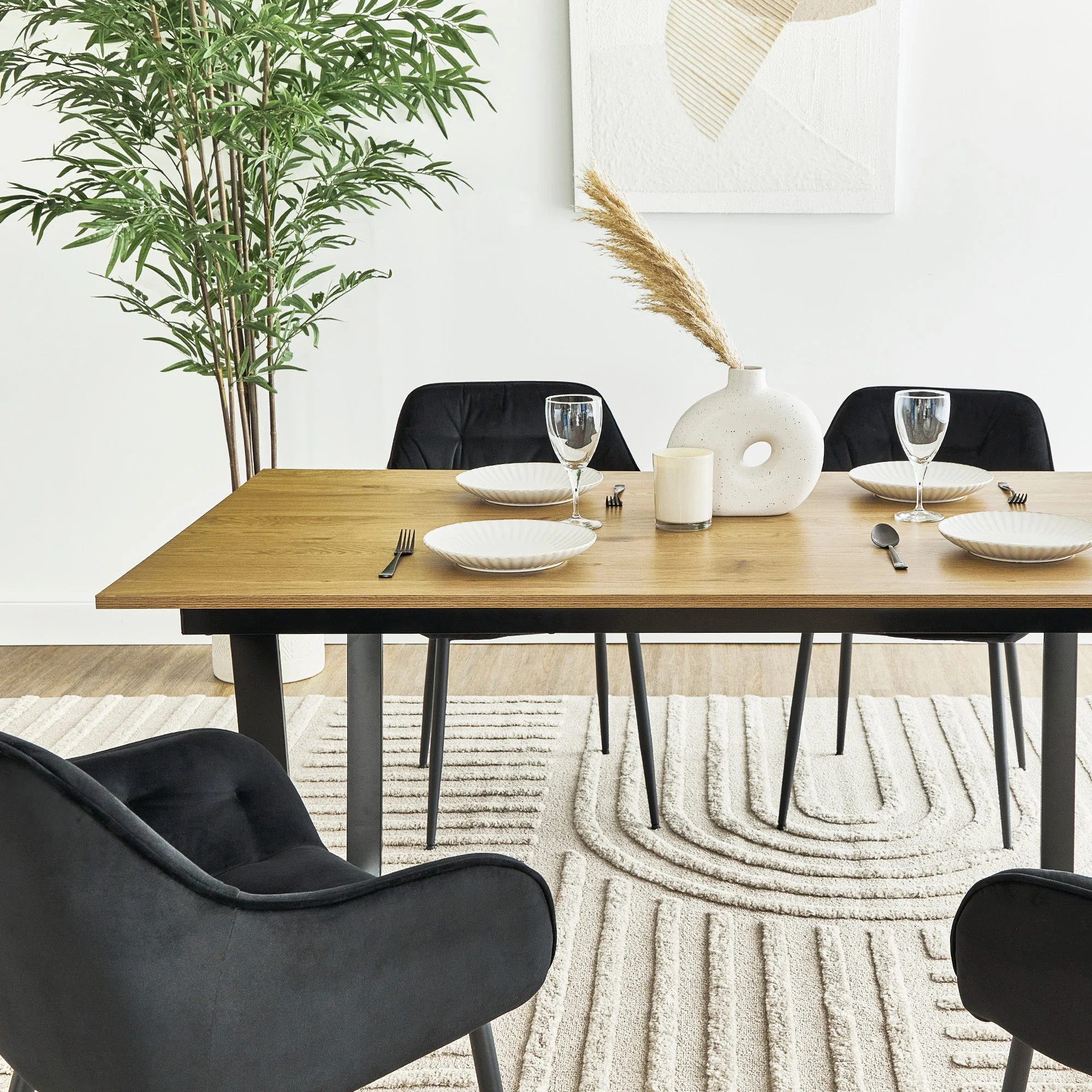 Arizona Dining Table Oak (160cm) - Image 6