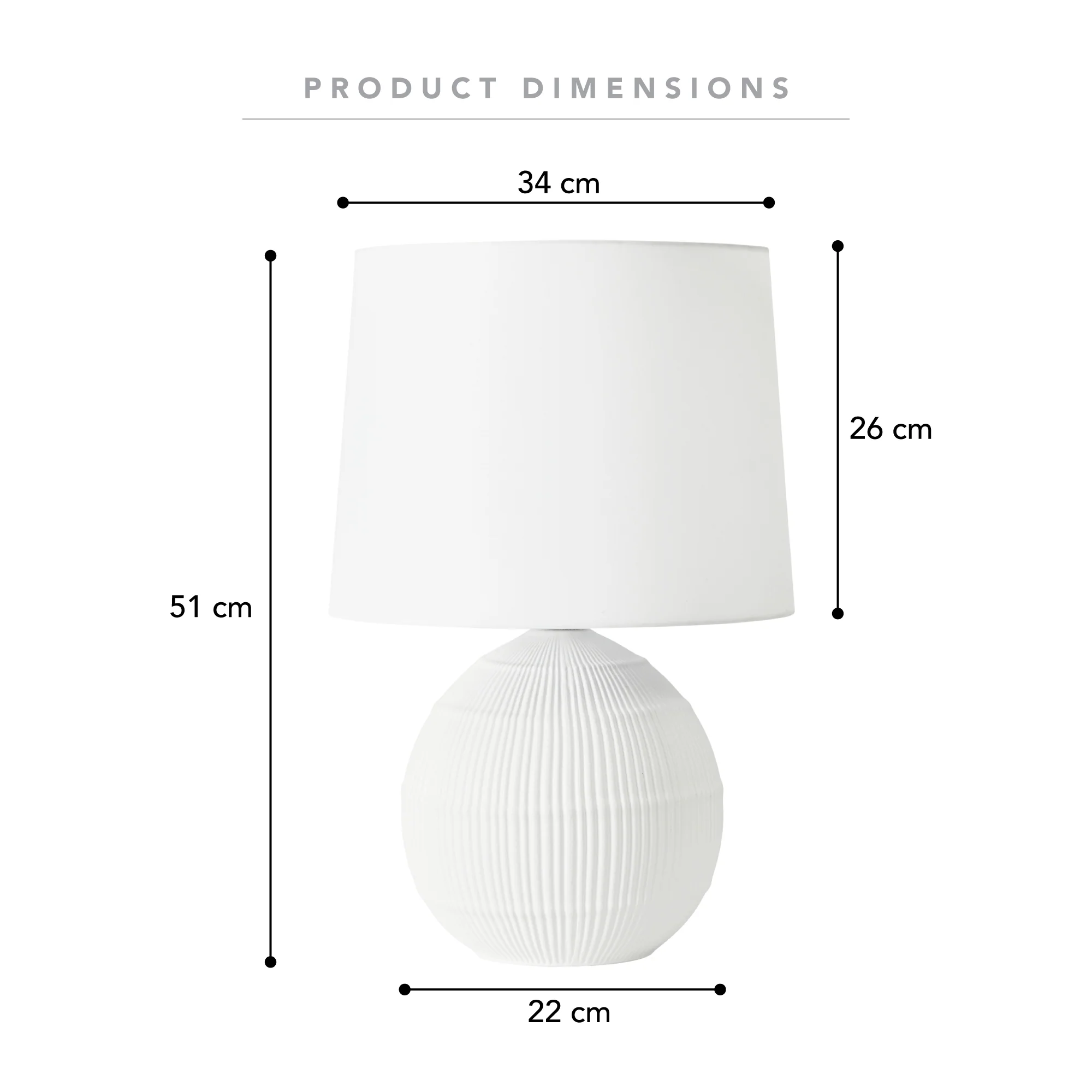Denver Table Lamp White - Image 3