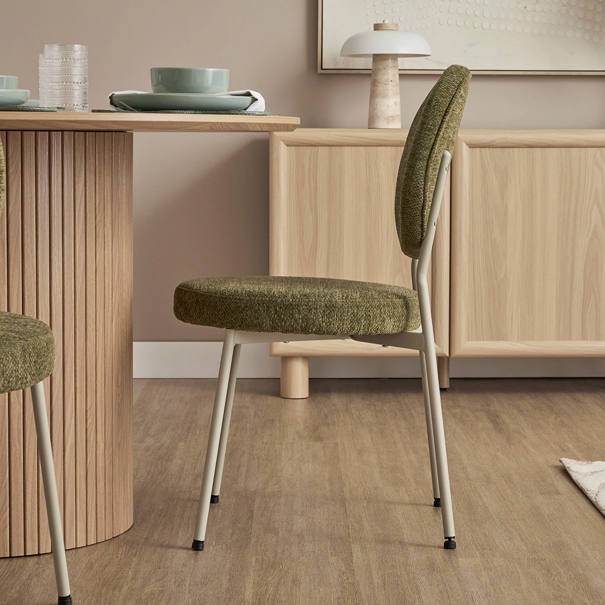 Dora Set of 4 Dining Chairs Green - Image 5
