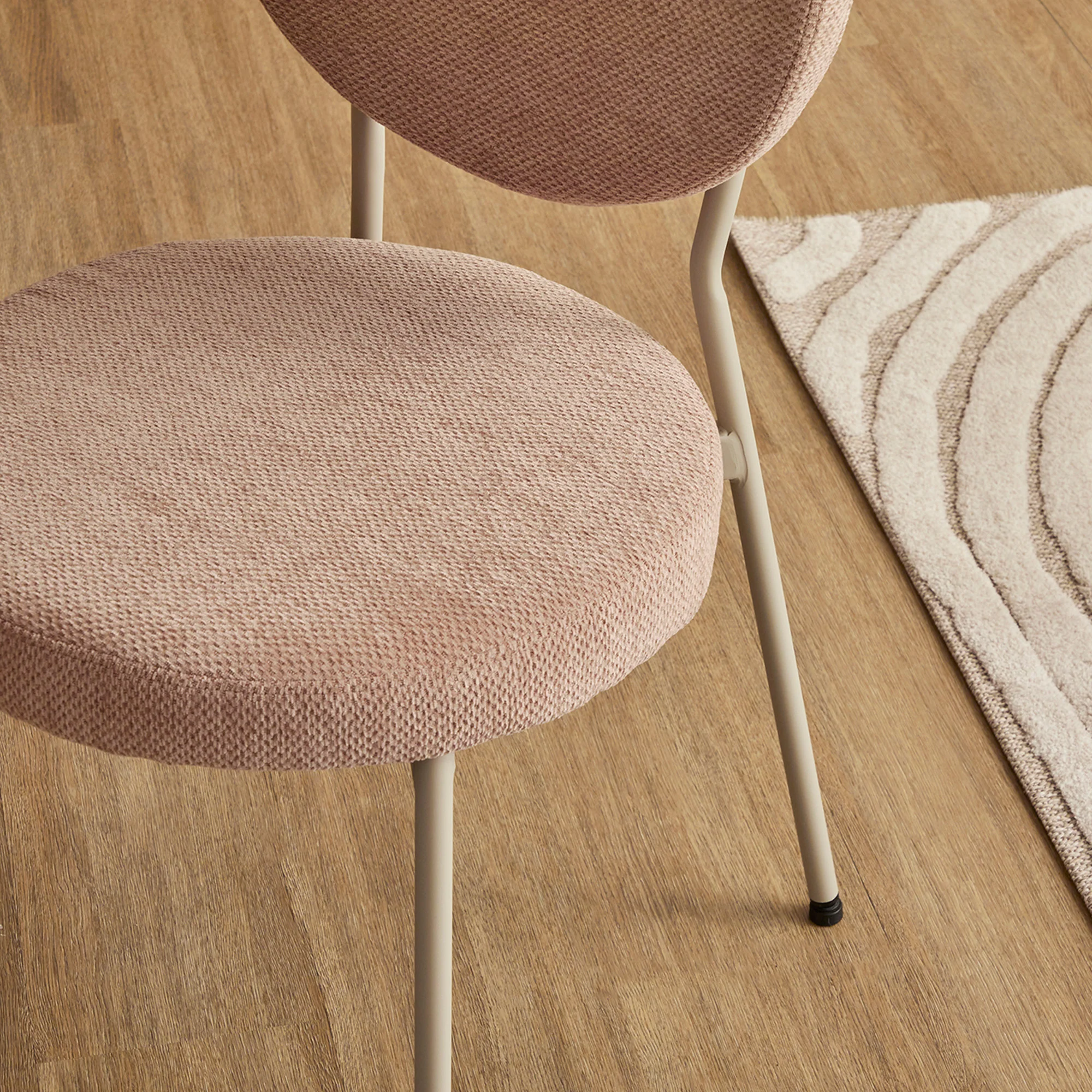 Dora Set of 4 Dining Chairs Pink and Grey - Image 6
