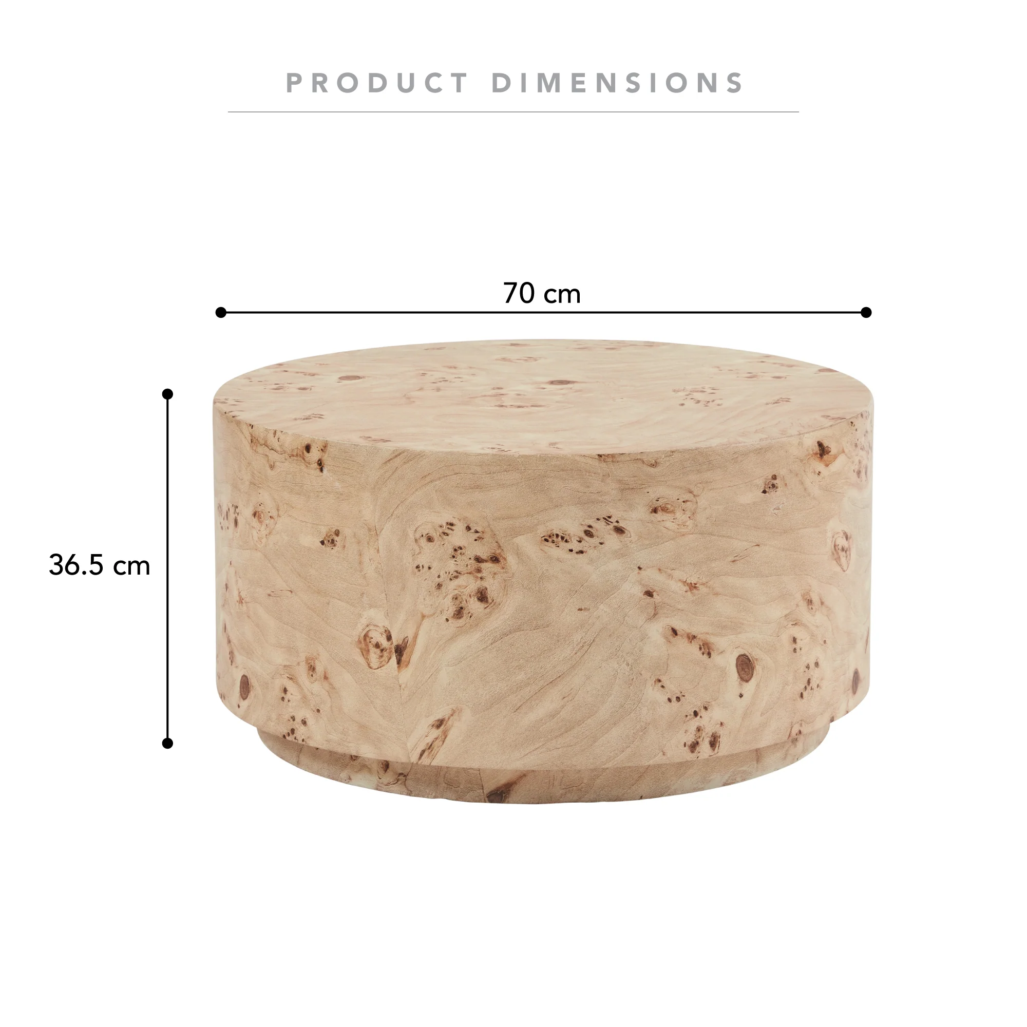 Elena Burl Look Coffee Table - Image 3