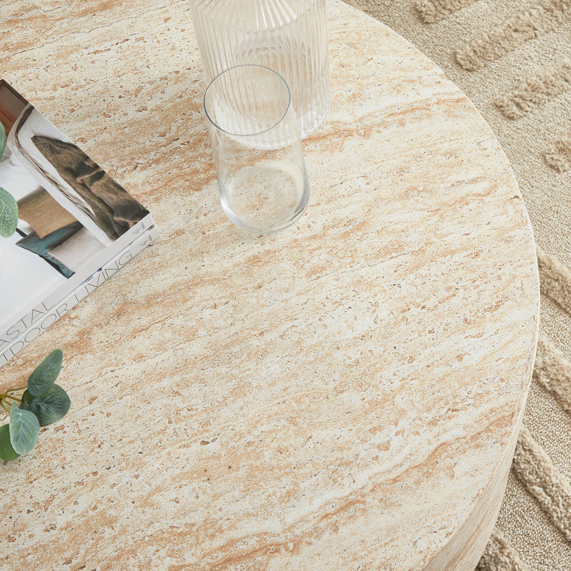 Elena Travertine Look Coffee Table - Image 8