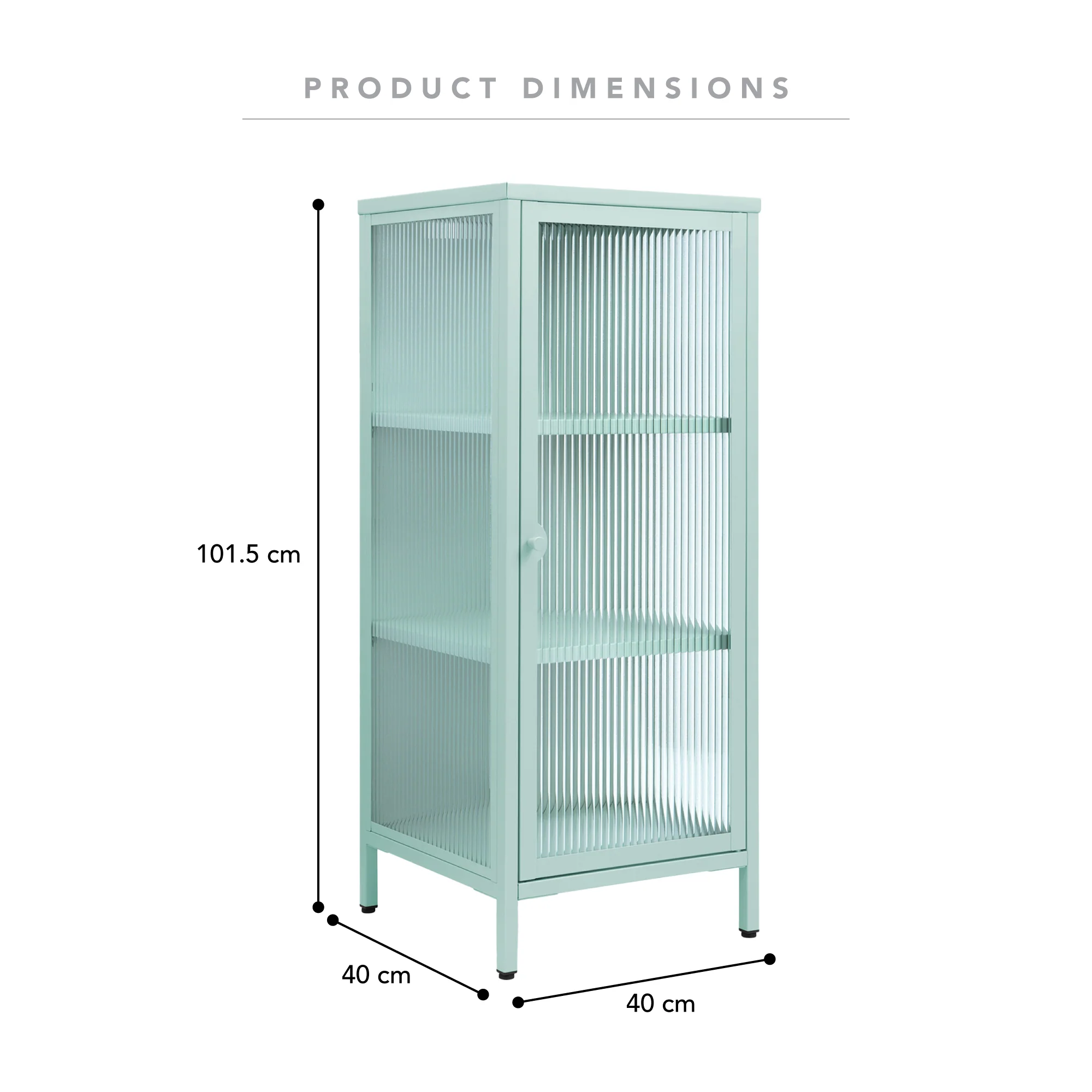 Ella 1 Door Modern Metal Cabinet - Image 3