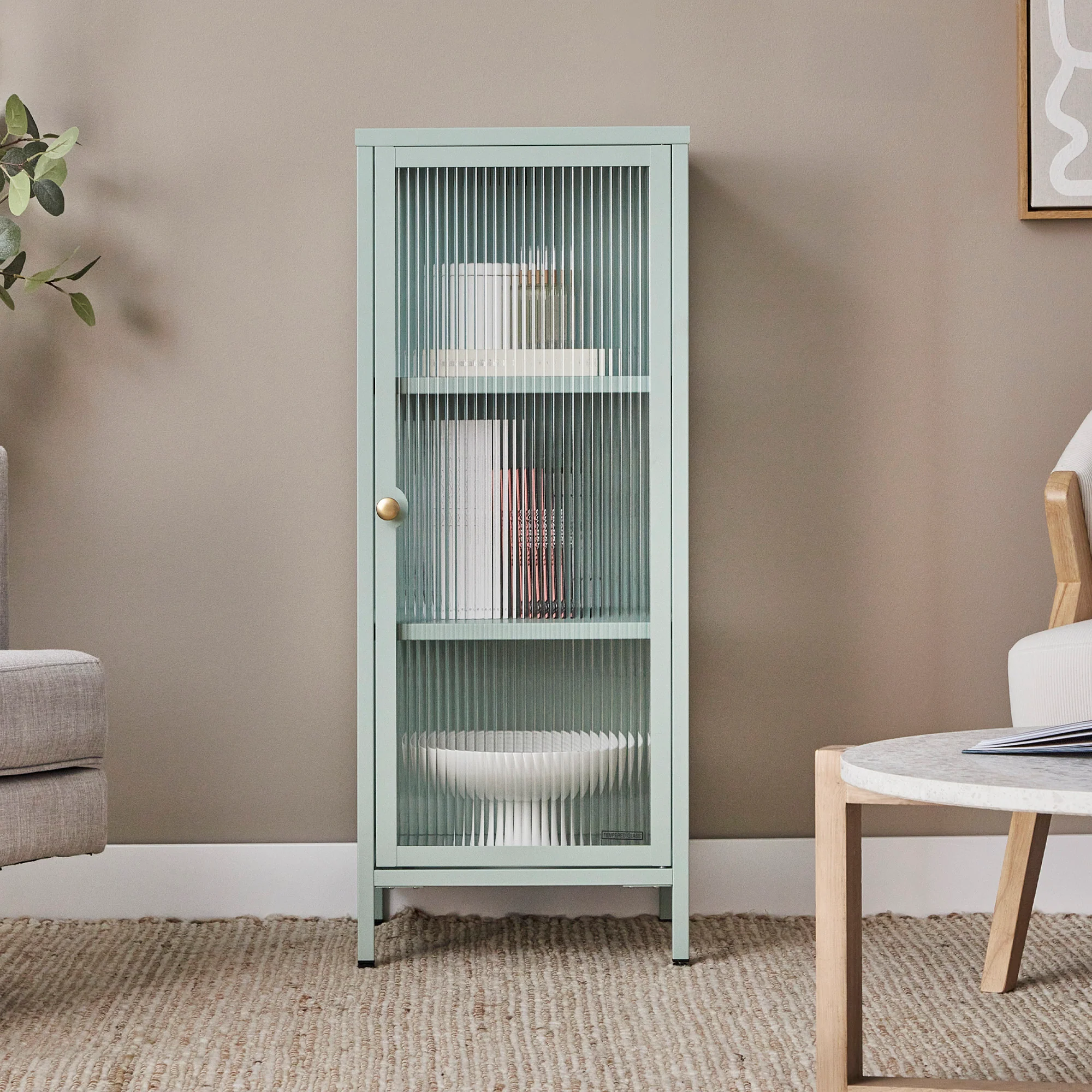 Ella 1 Door Modern Metal Cabinet - Image 8