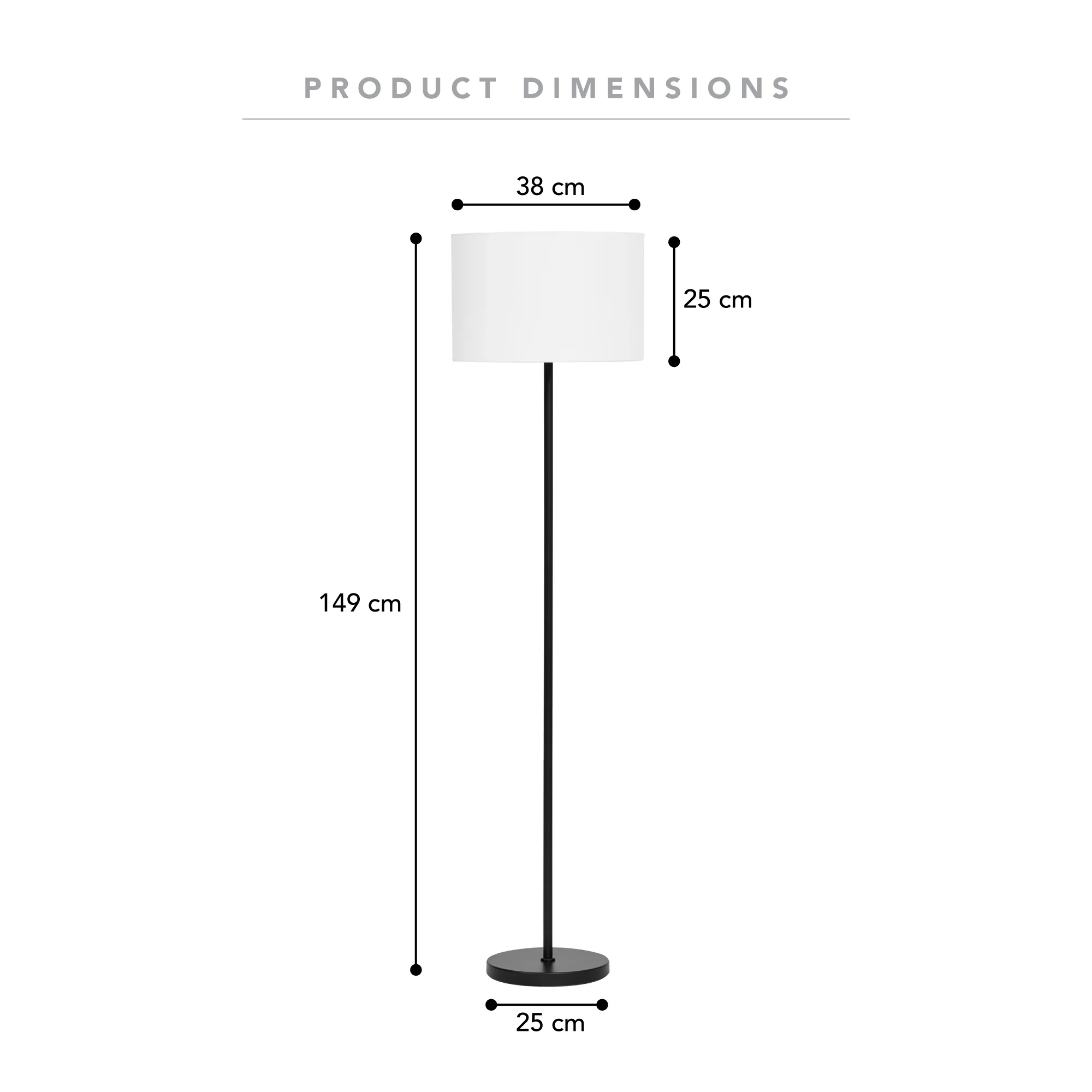 Ella Floor Lamp Black - Image 3