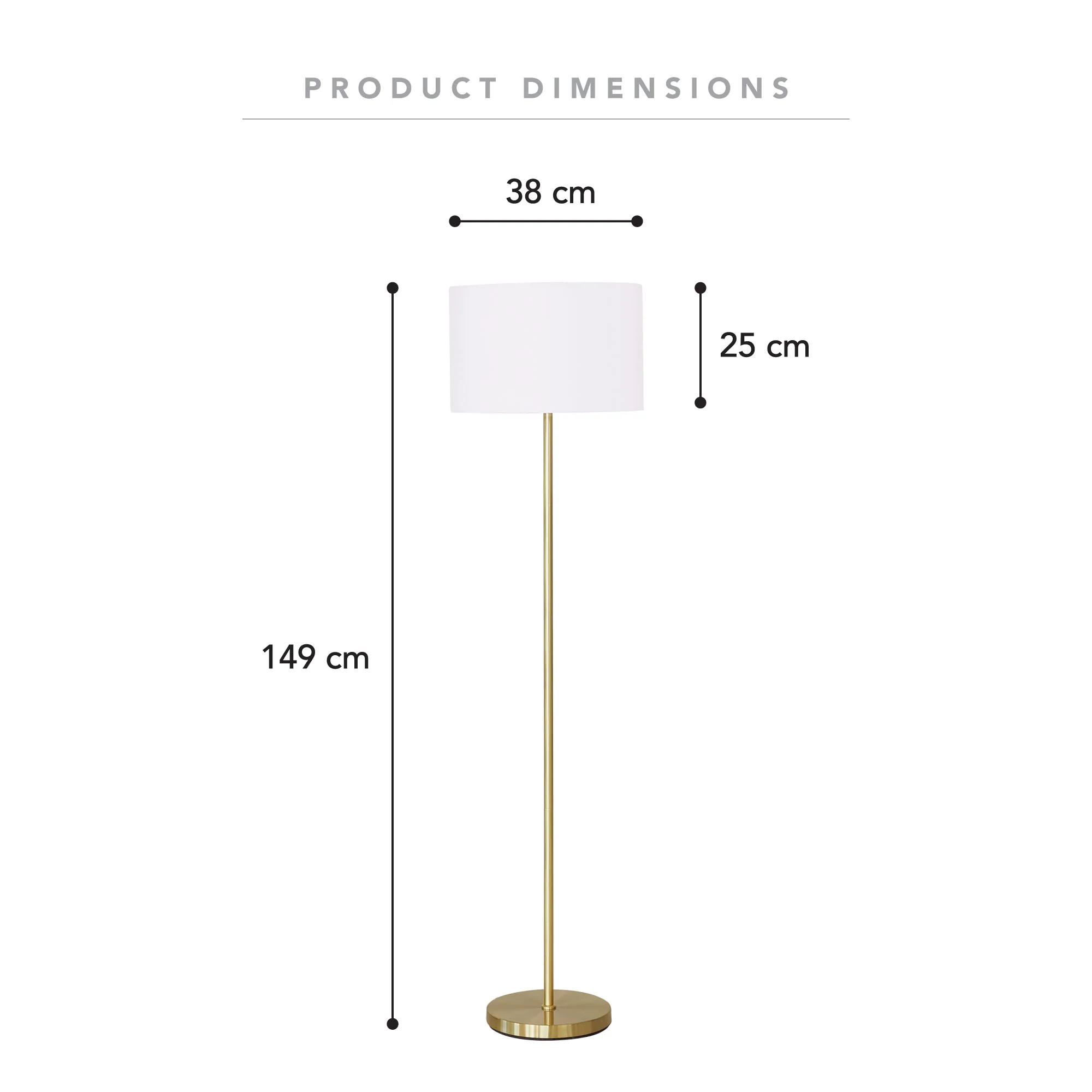 Ella Floor Lamp Gold - Image 3