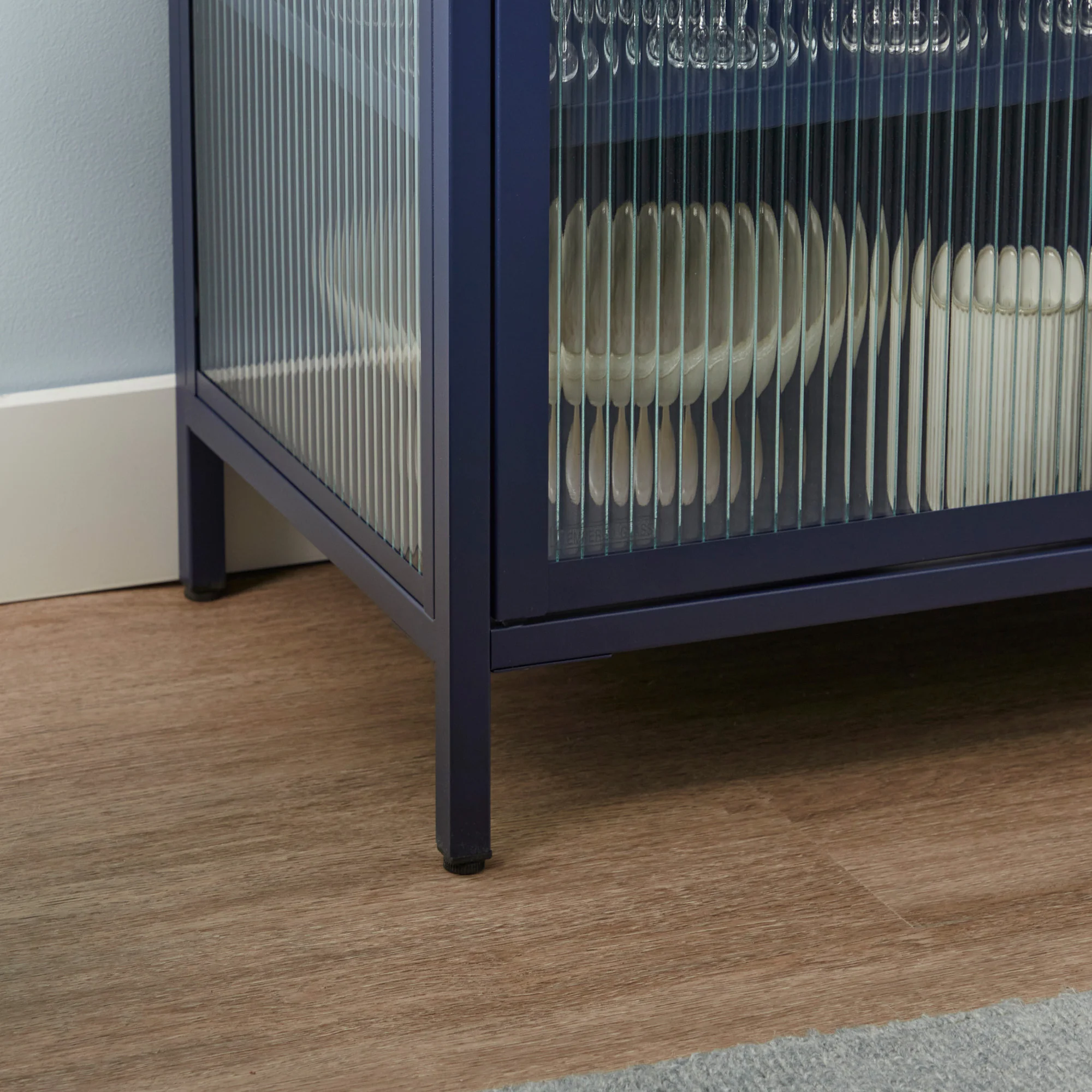 Ella 2 Door Modern Metal Cabinet Navy - Image 10