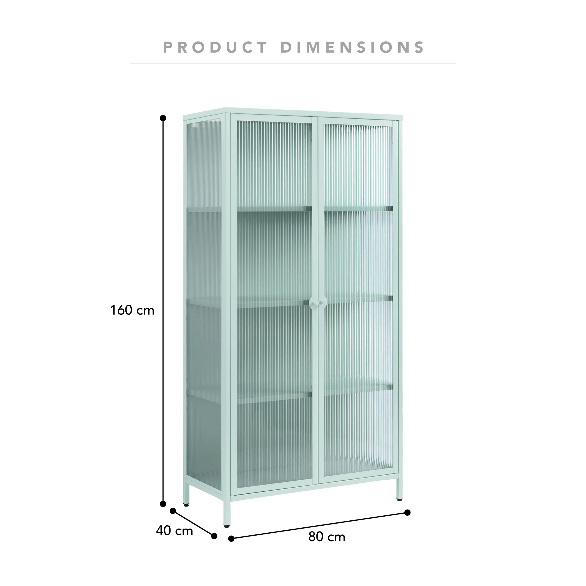 Ella 2 Door Modern Metal Cupboard - Image 3