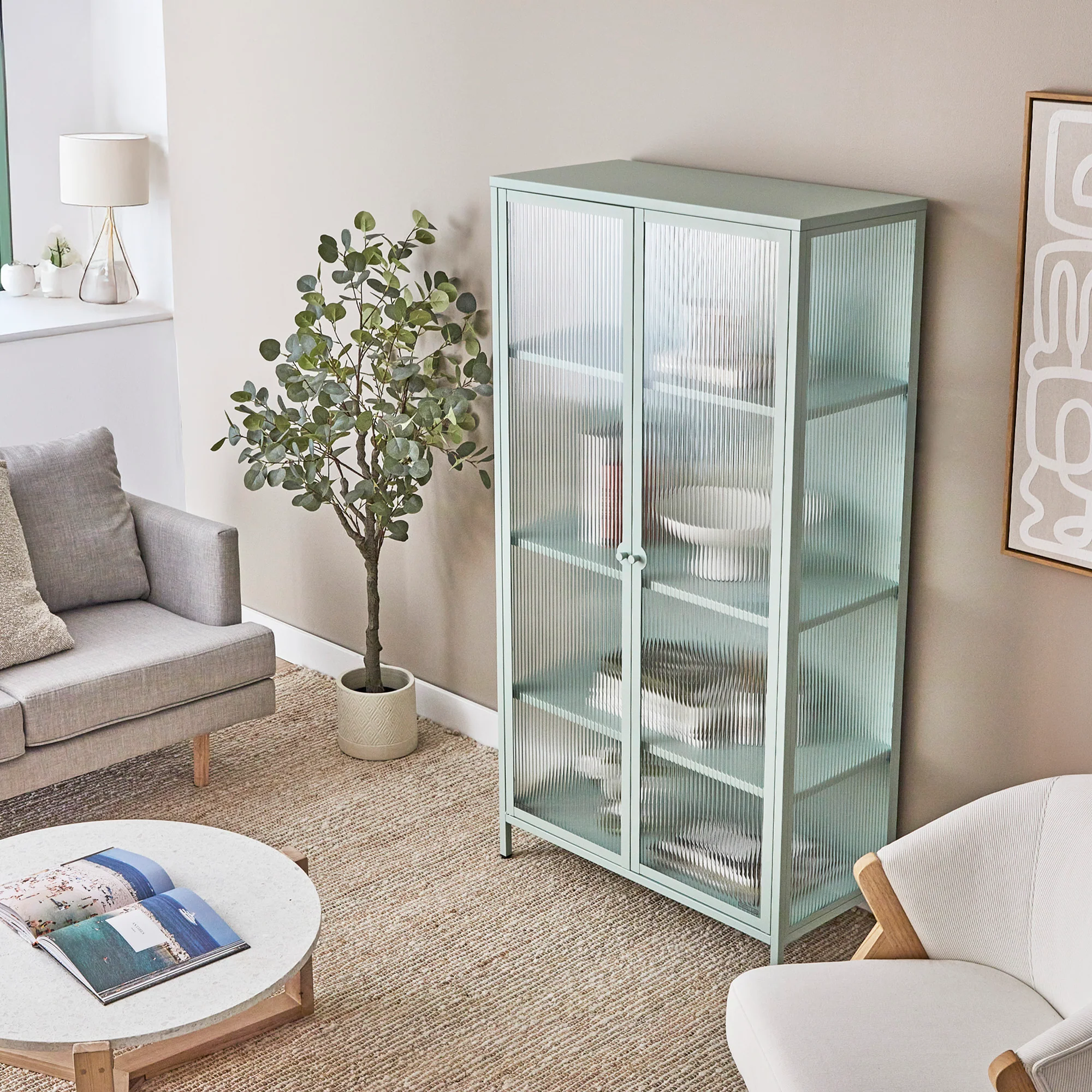Ella 2 Door Modern Metal Cupboard - Image 7