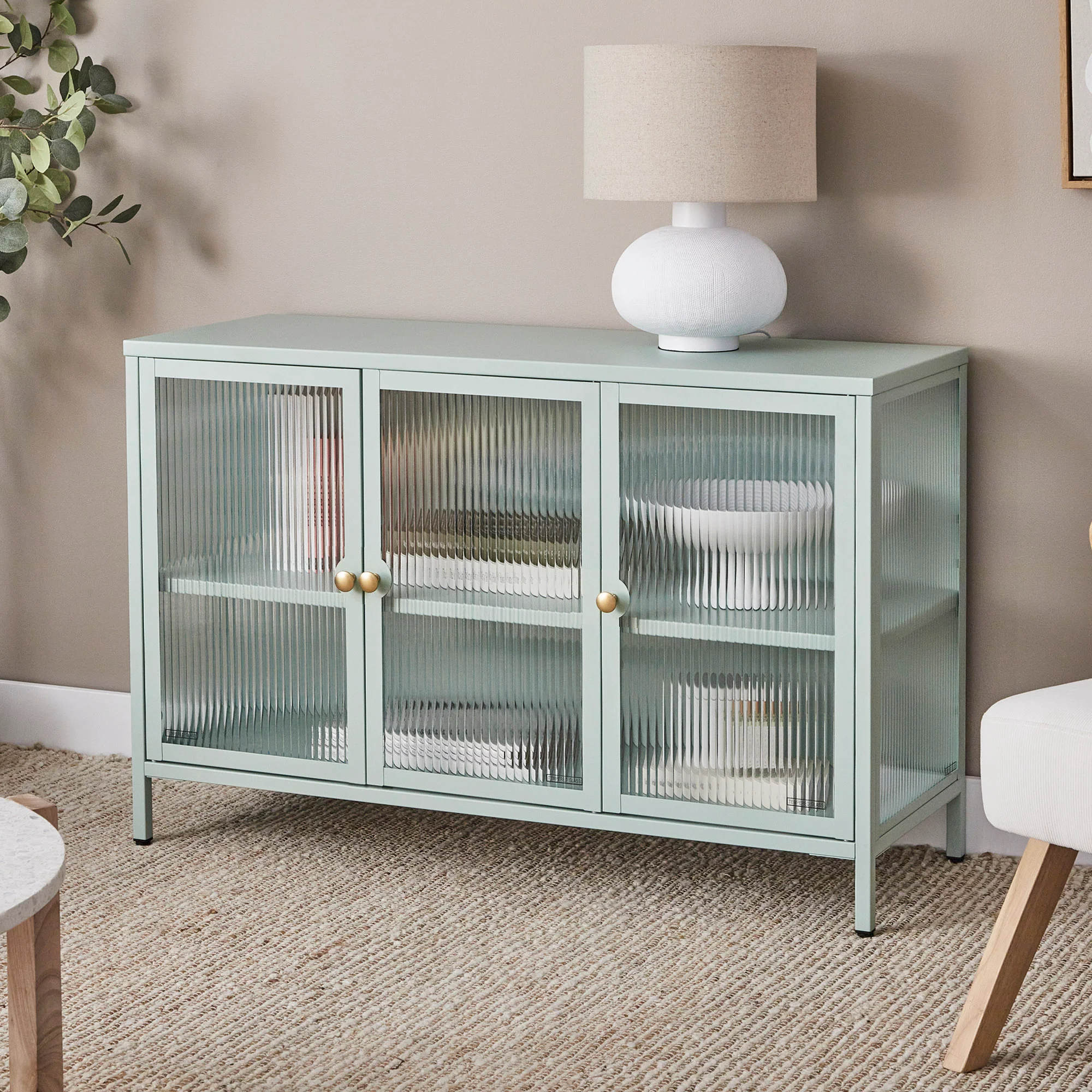 Ella 3 Door Modern Metal Buffet