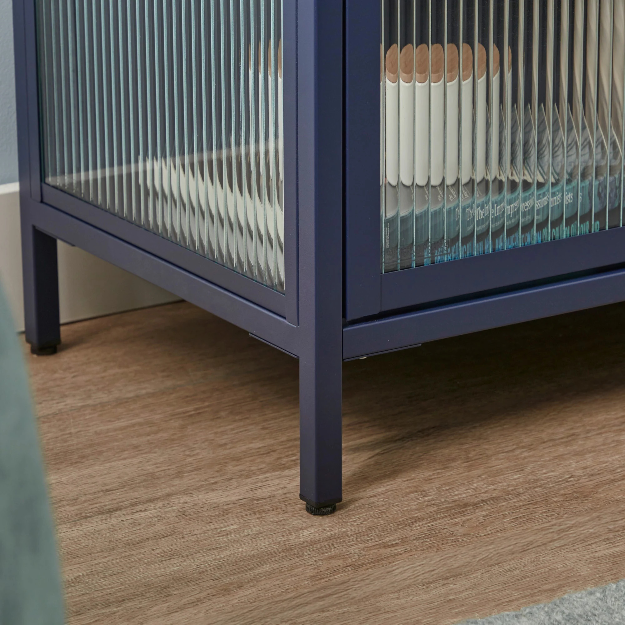 Ella 3 Door Modern Metal Buffet Navy - Image 10
