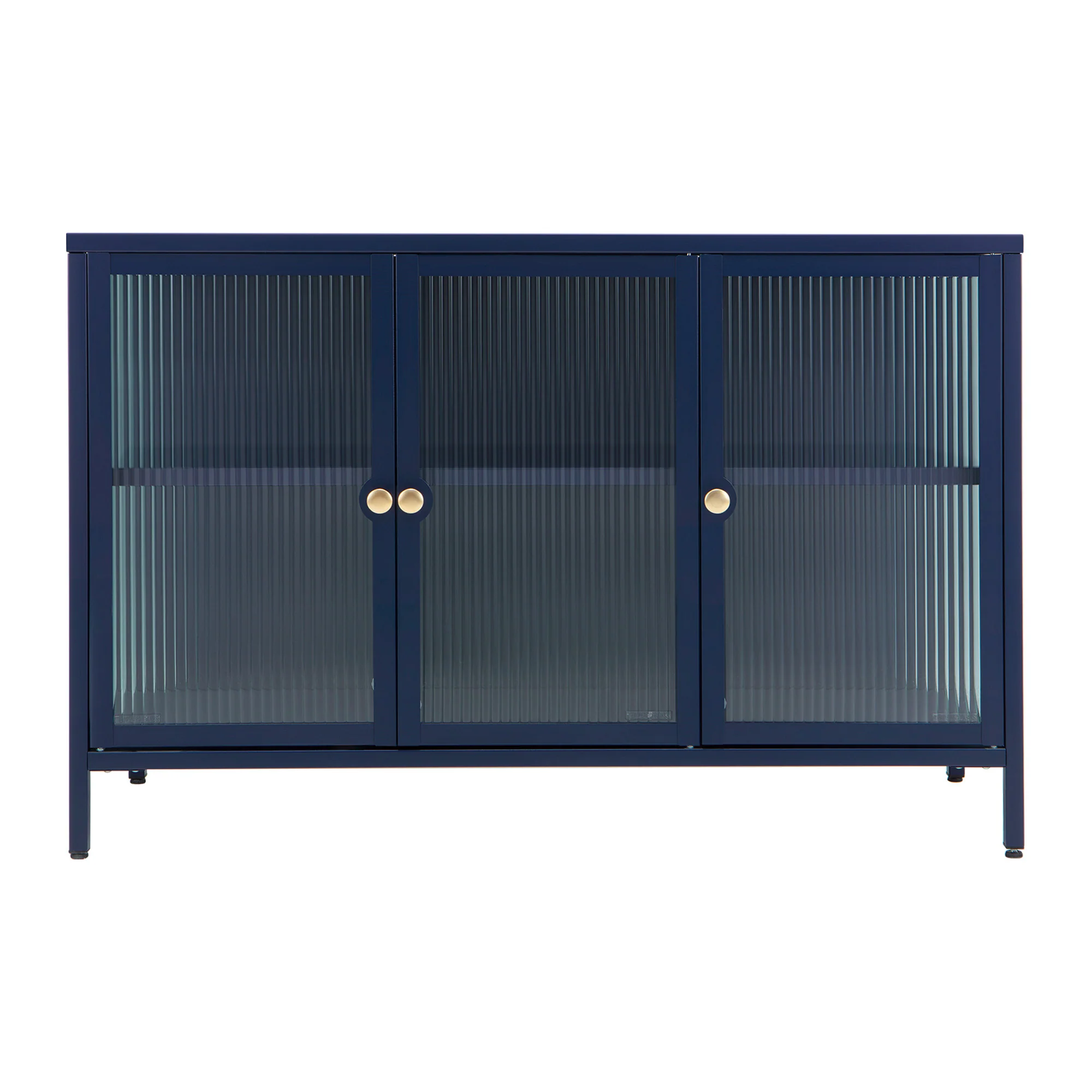 Ella 3 Door Modern Metal Buffet Navy - Image 11