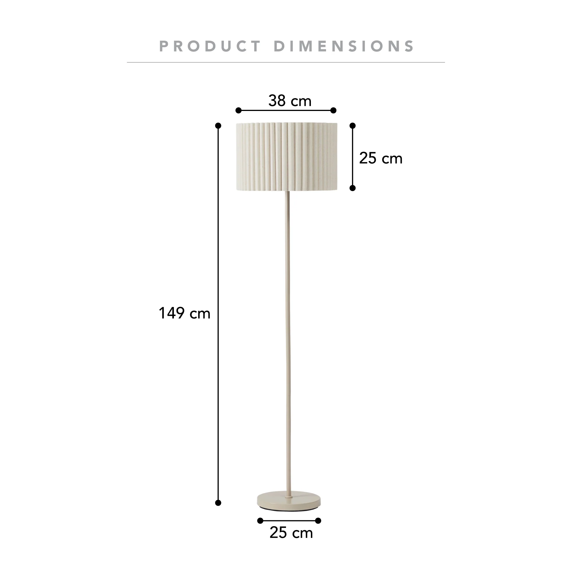 Ella Floor Lamp Oat - Image 3