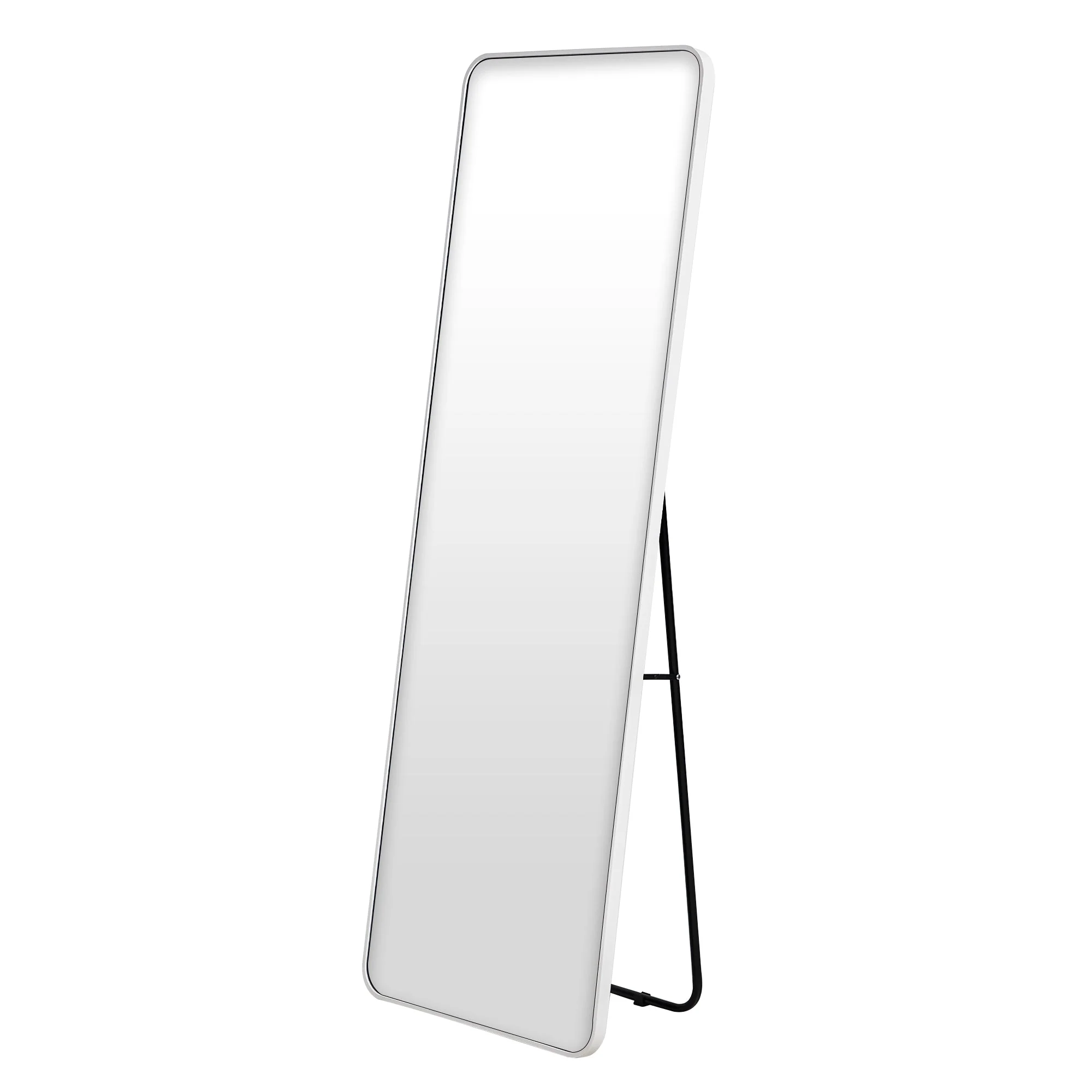 Elle 165cm Rectangle Standing Full Length Mirror White - Image 2