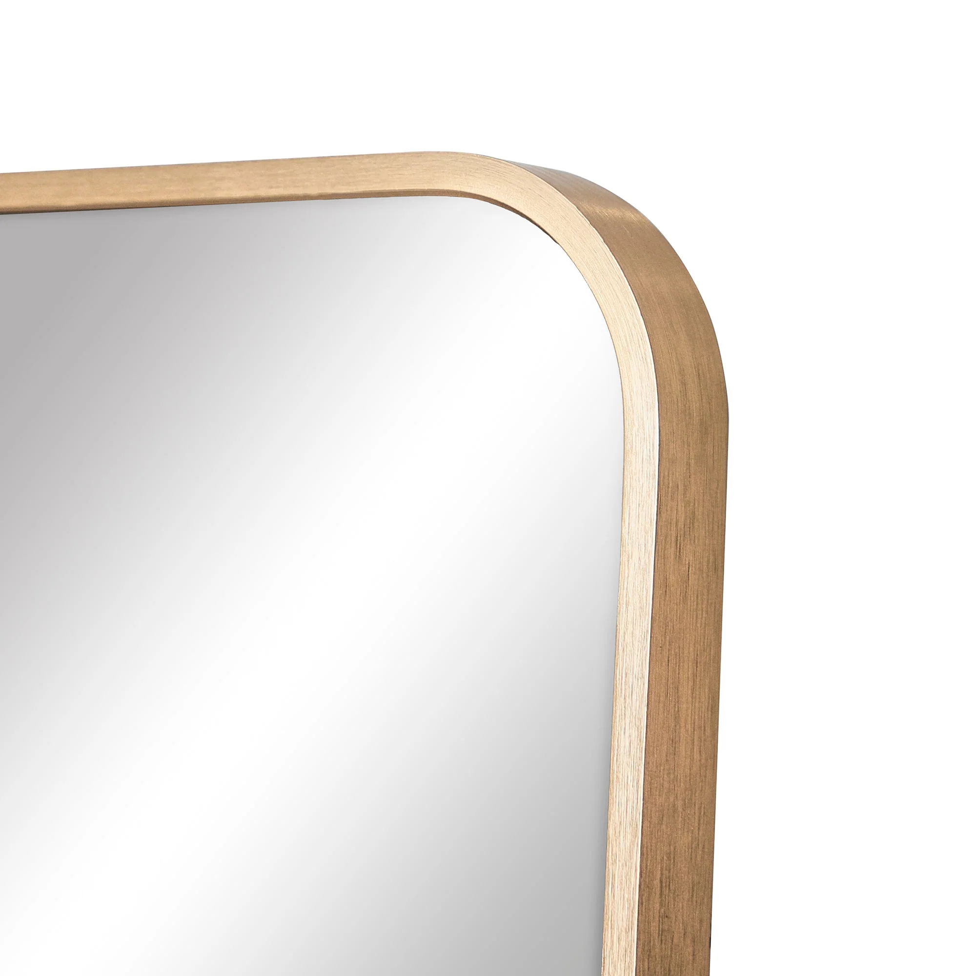 Elle 165cm Rectangle Standing Full Length Mirror Gold - Image 4