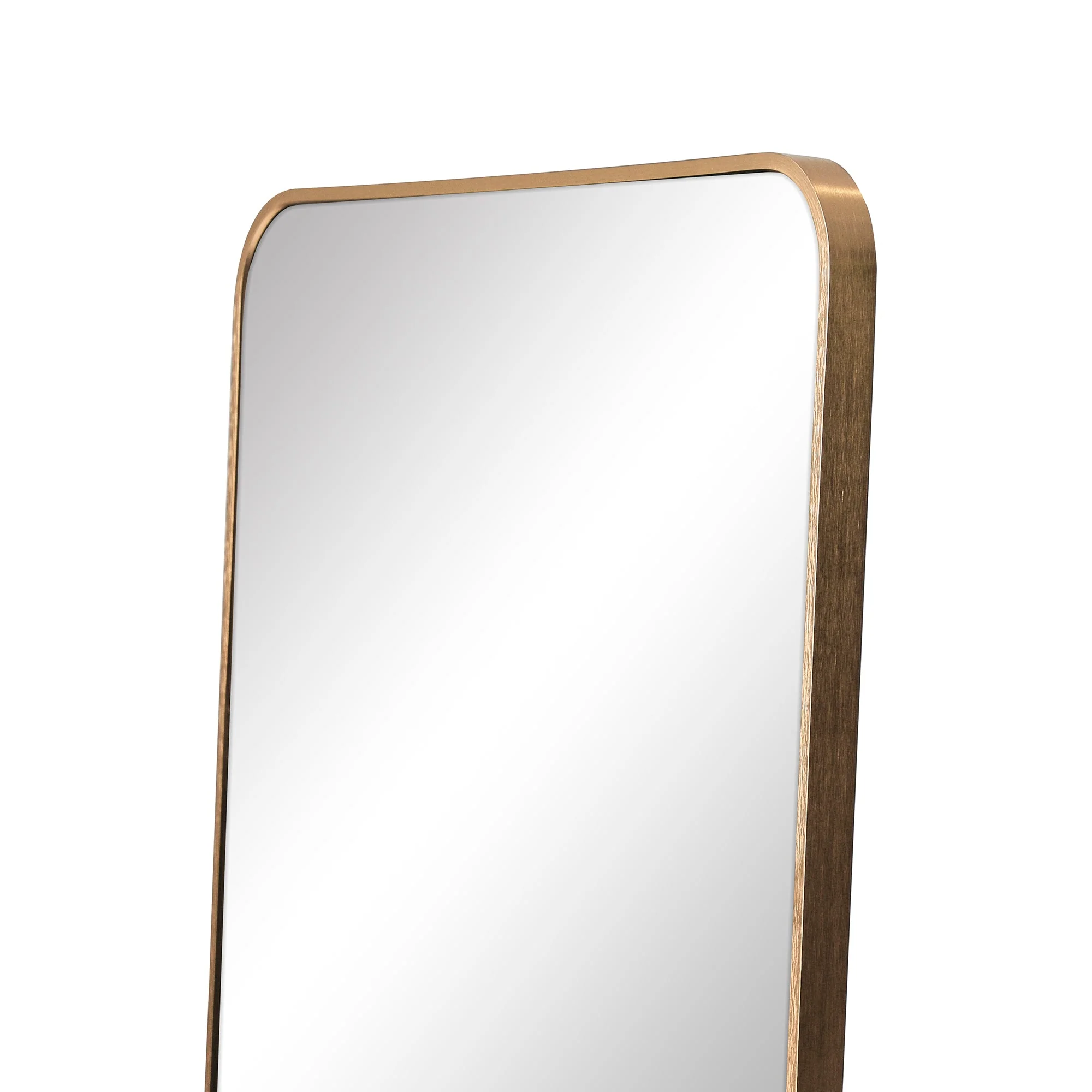 Elle 165cm Rectangle Standing Full Length Mirror Gold - Image 9