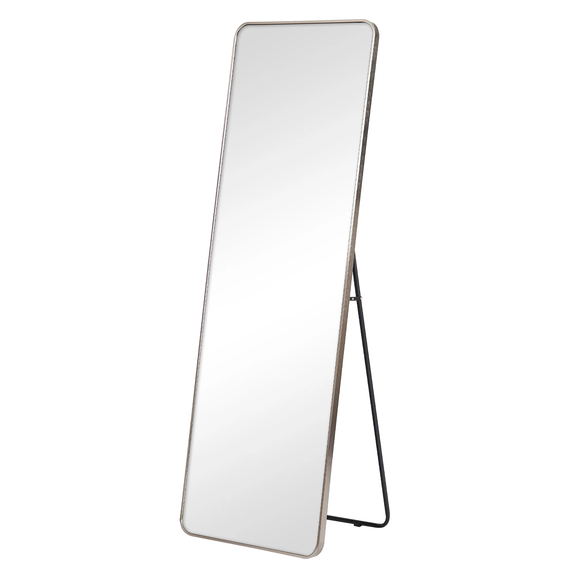 Elle 165cm Rectangle Standing Full Length Mirror Gunmetal Grey - Image 2
