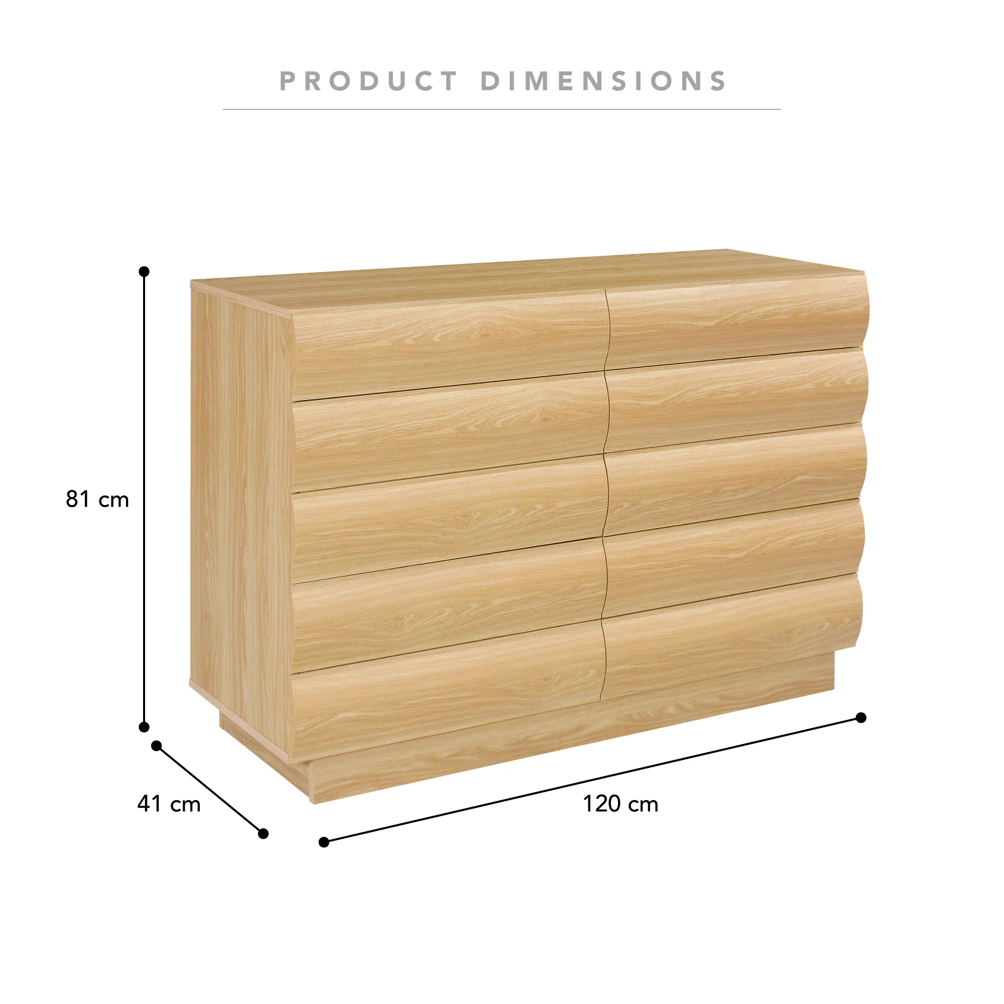 Elsene Chest of 6 Drawers Natural - Image 4