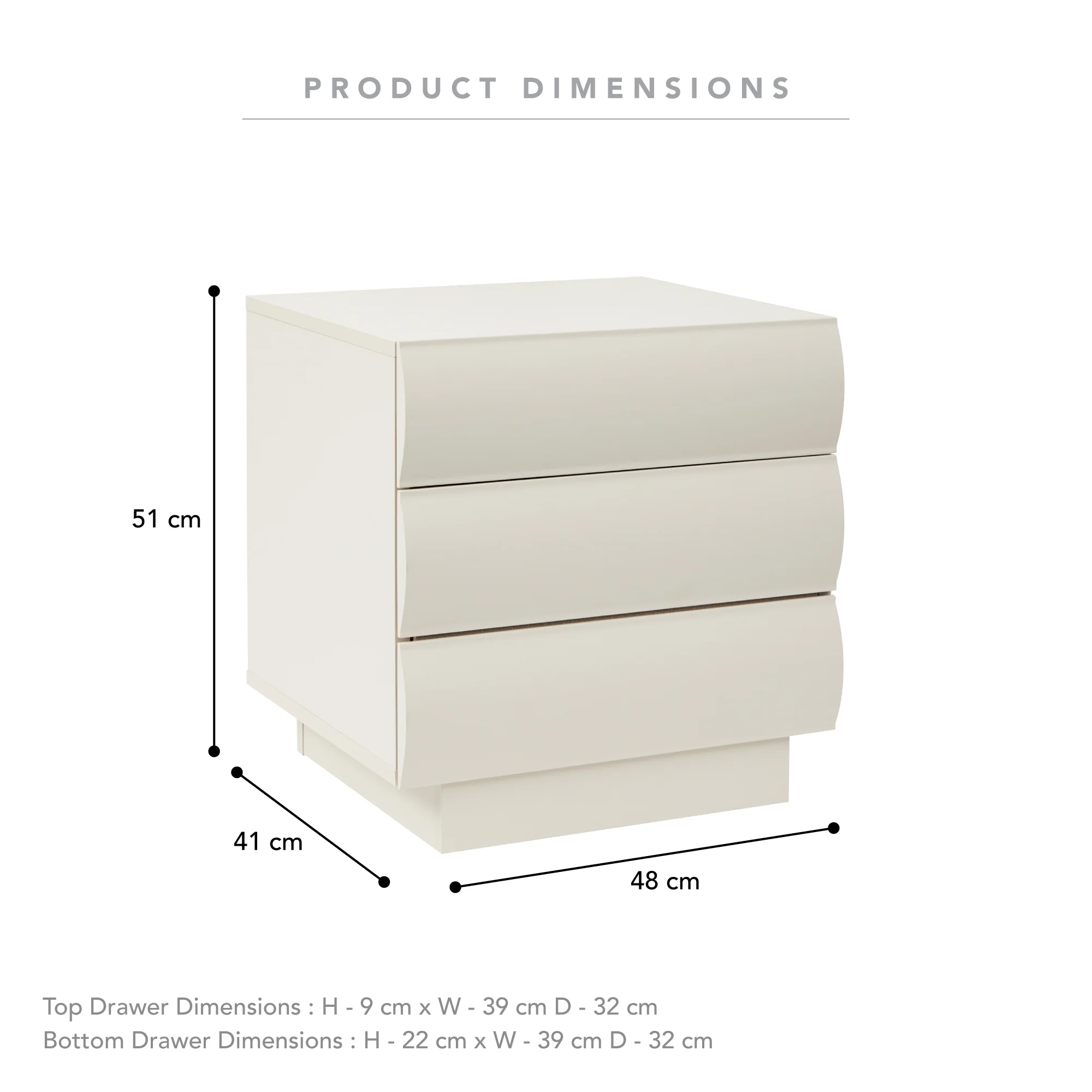 Elsene Bedside Table Grey - Image 4