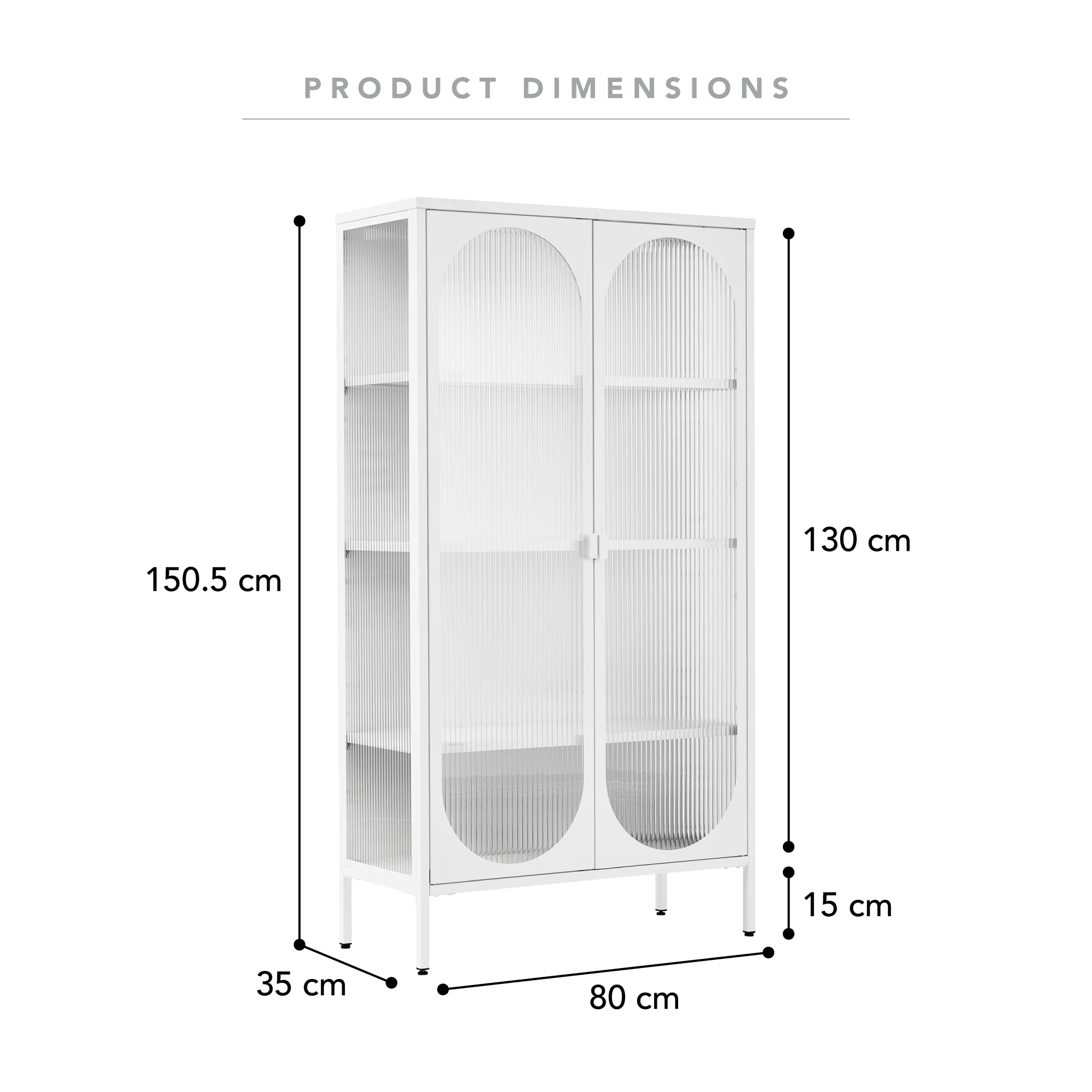 Eve Modern Large Metal Cabinet White - Image 4