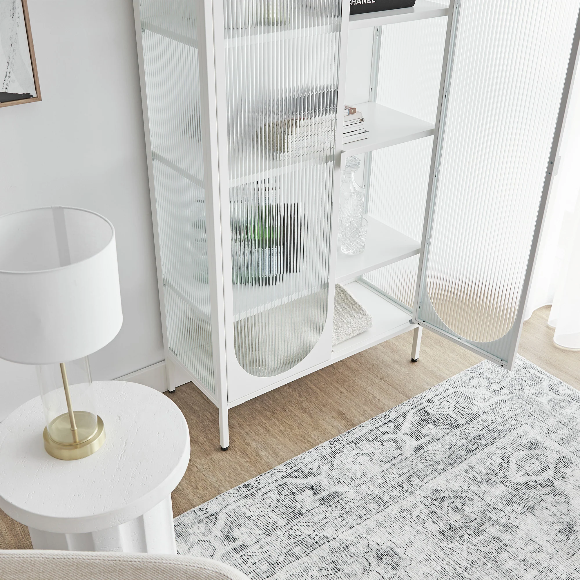 Eve Modern Large Metal Cabinet White - Image 5