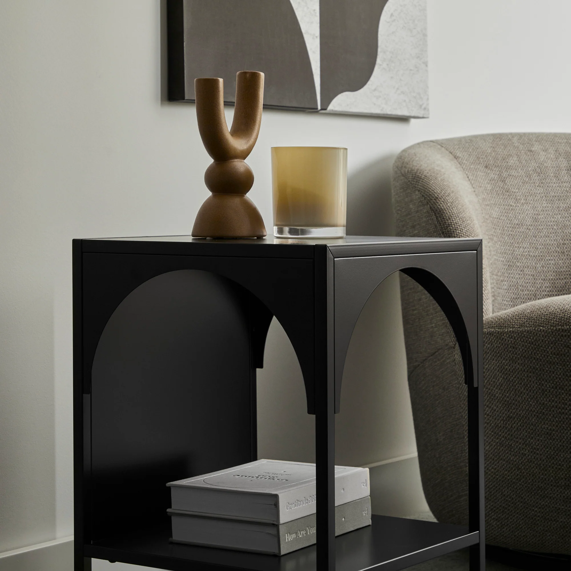 Eve Metal Open Front Side Table Black - Image 5