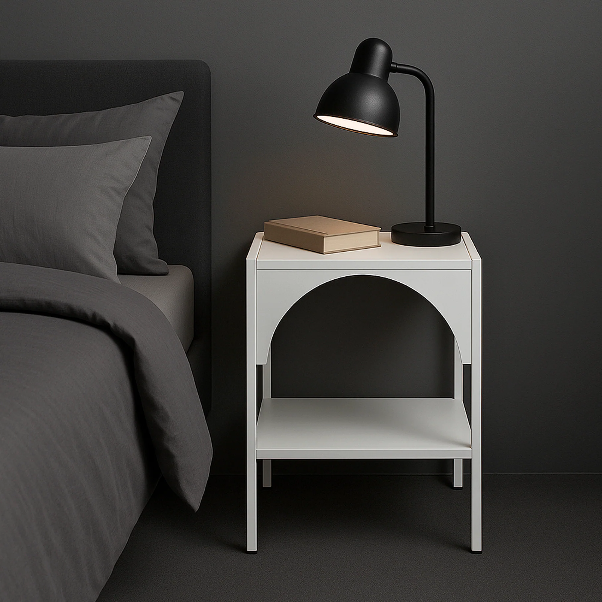 Eve Metal Open Front Side Table White - Image 4