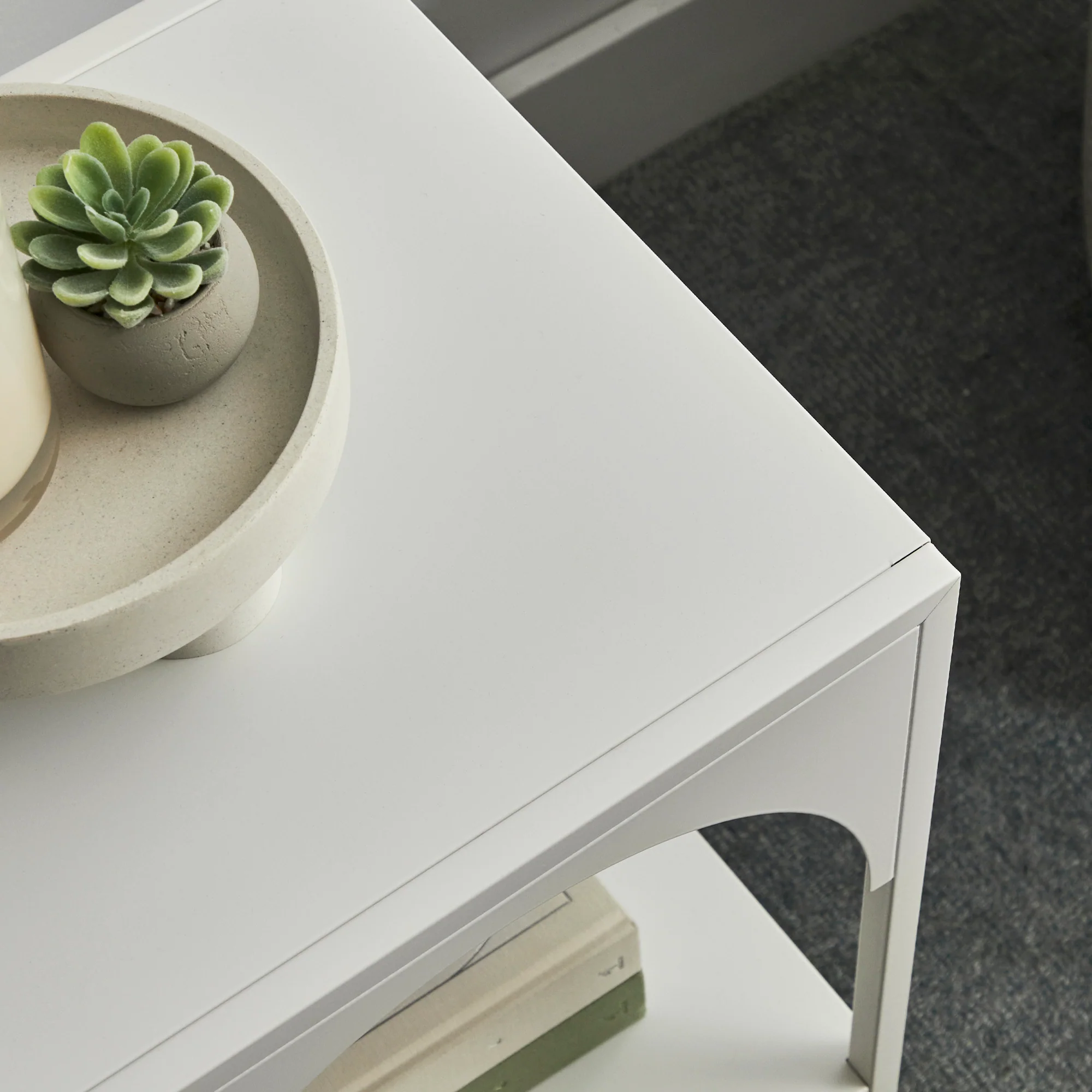 Eve Metal Open Front Side Table White - Image 8